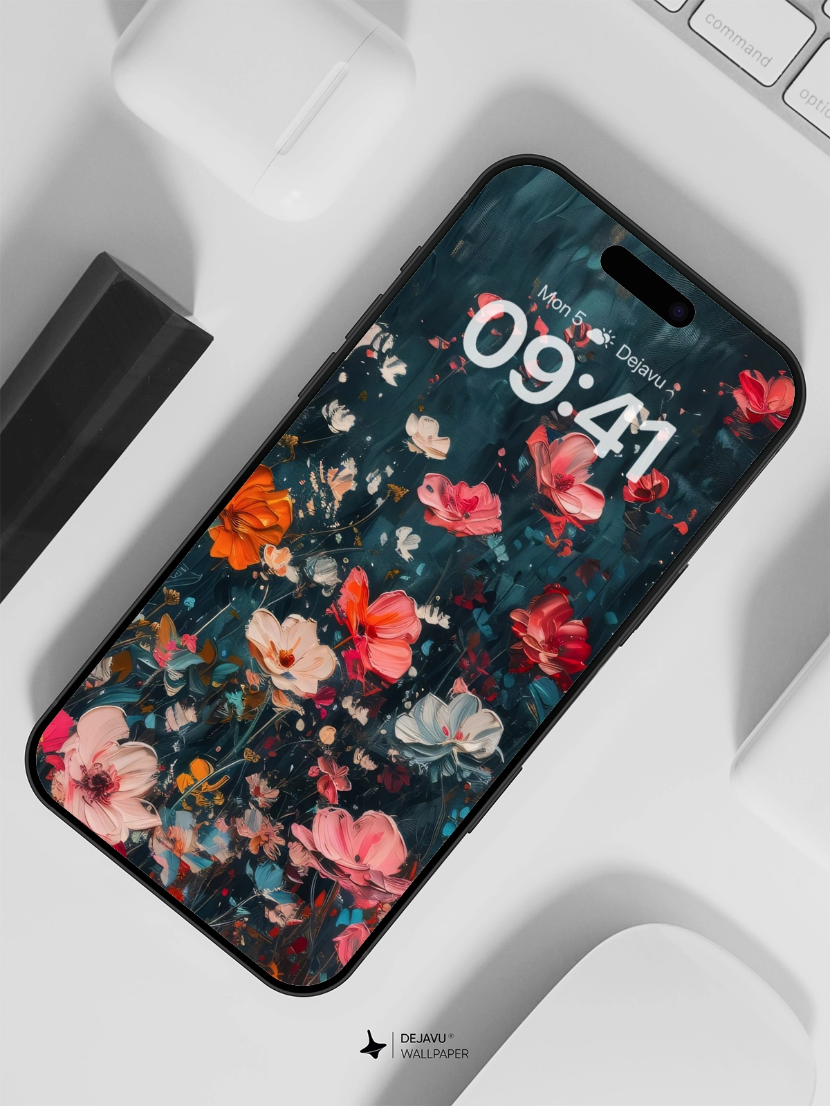 8K Abstract Floral Painting Wallpaper