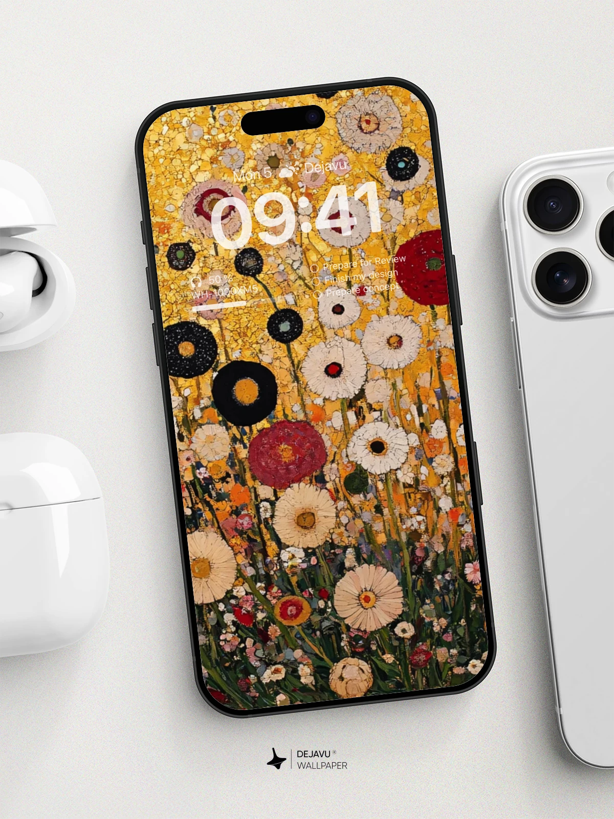 8K Abstract Floral Painting Wallpaper