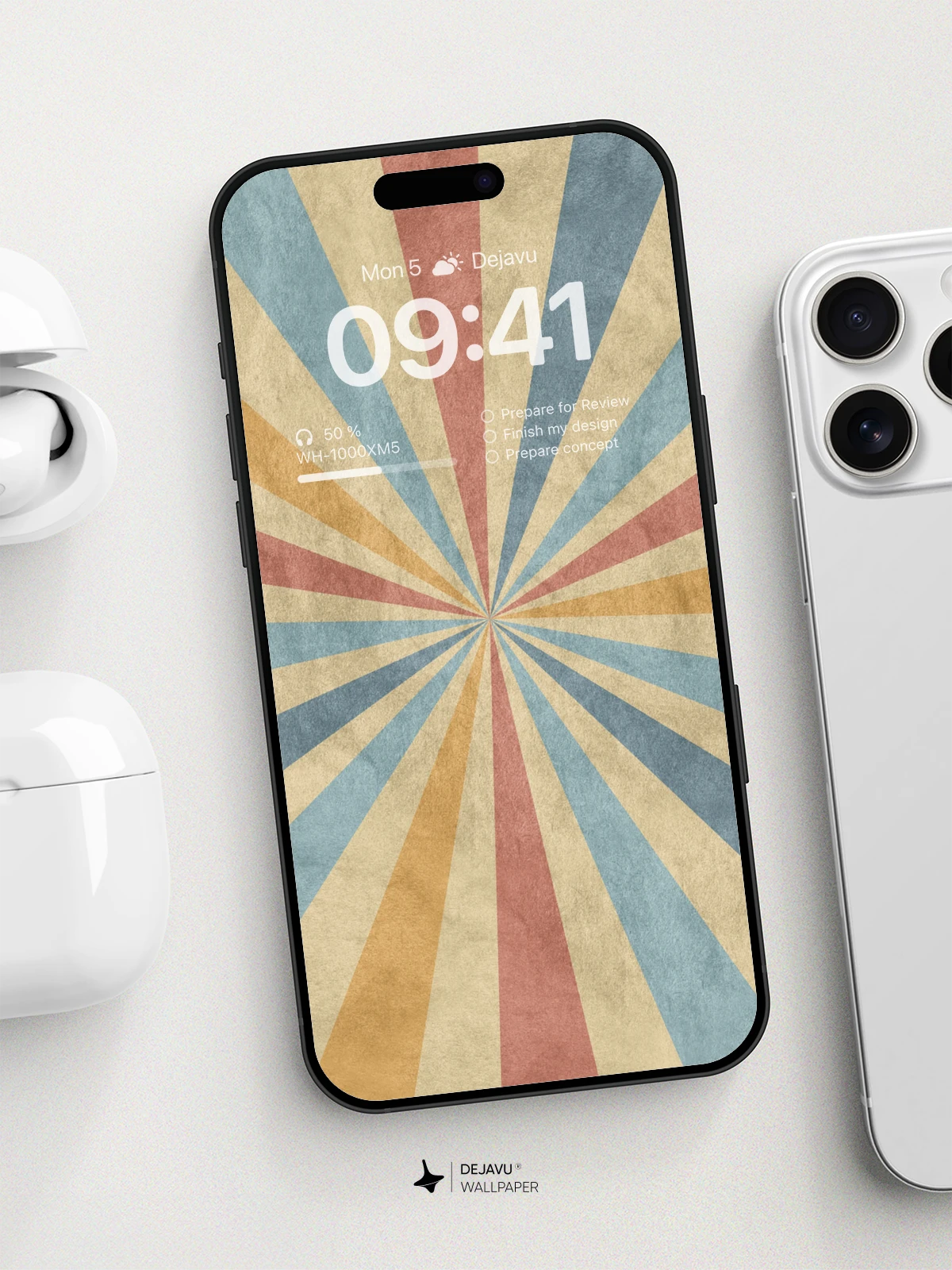 Vintage Sunburst 8K Minimal Aesthetic Wallpaper