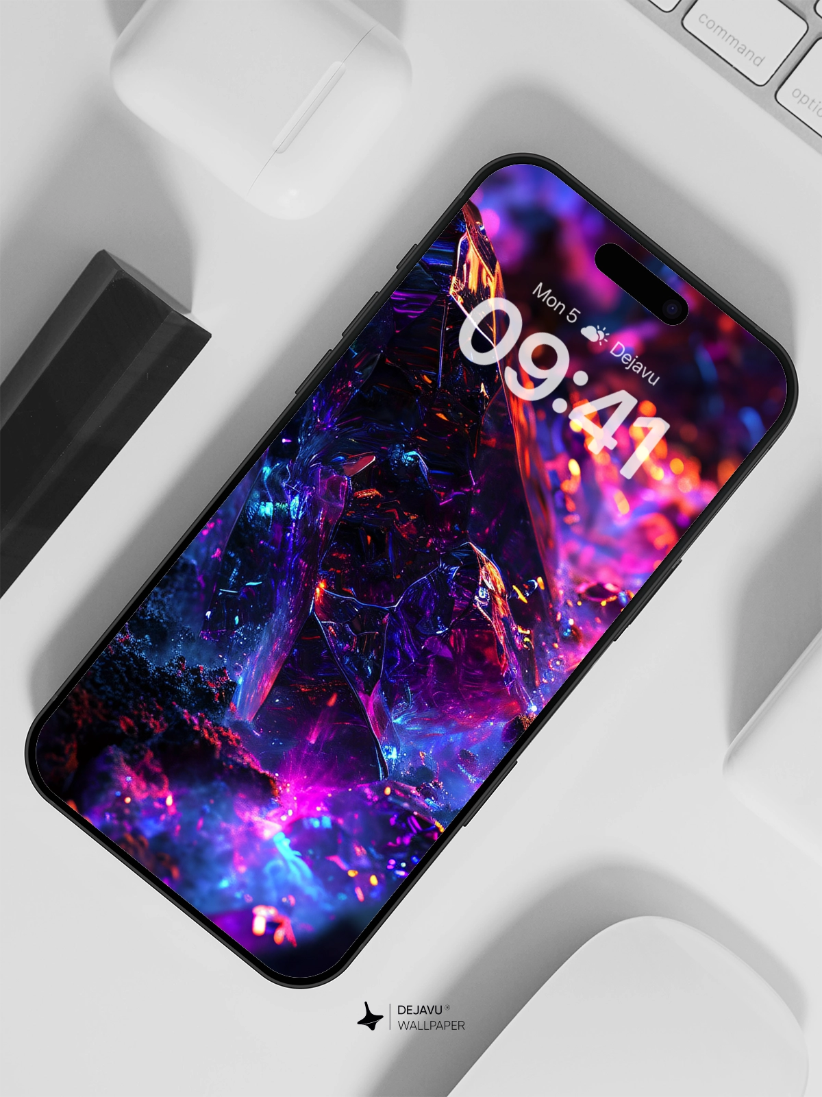 8K Abstract Crystal Tech Wallpaper