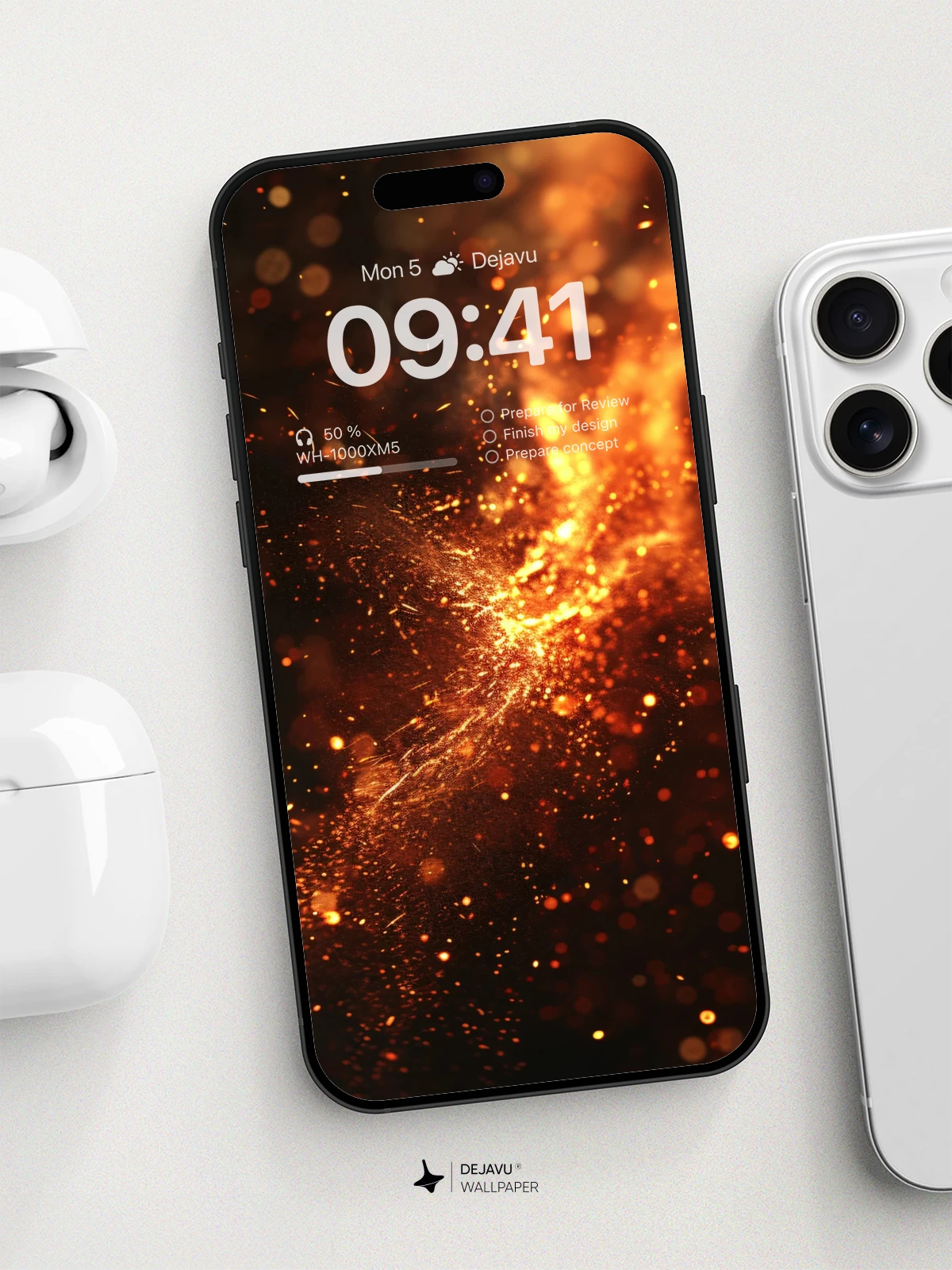 8K Abstract Fire Sparks Minimal Aesthetic Wallpaper