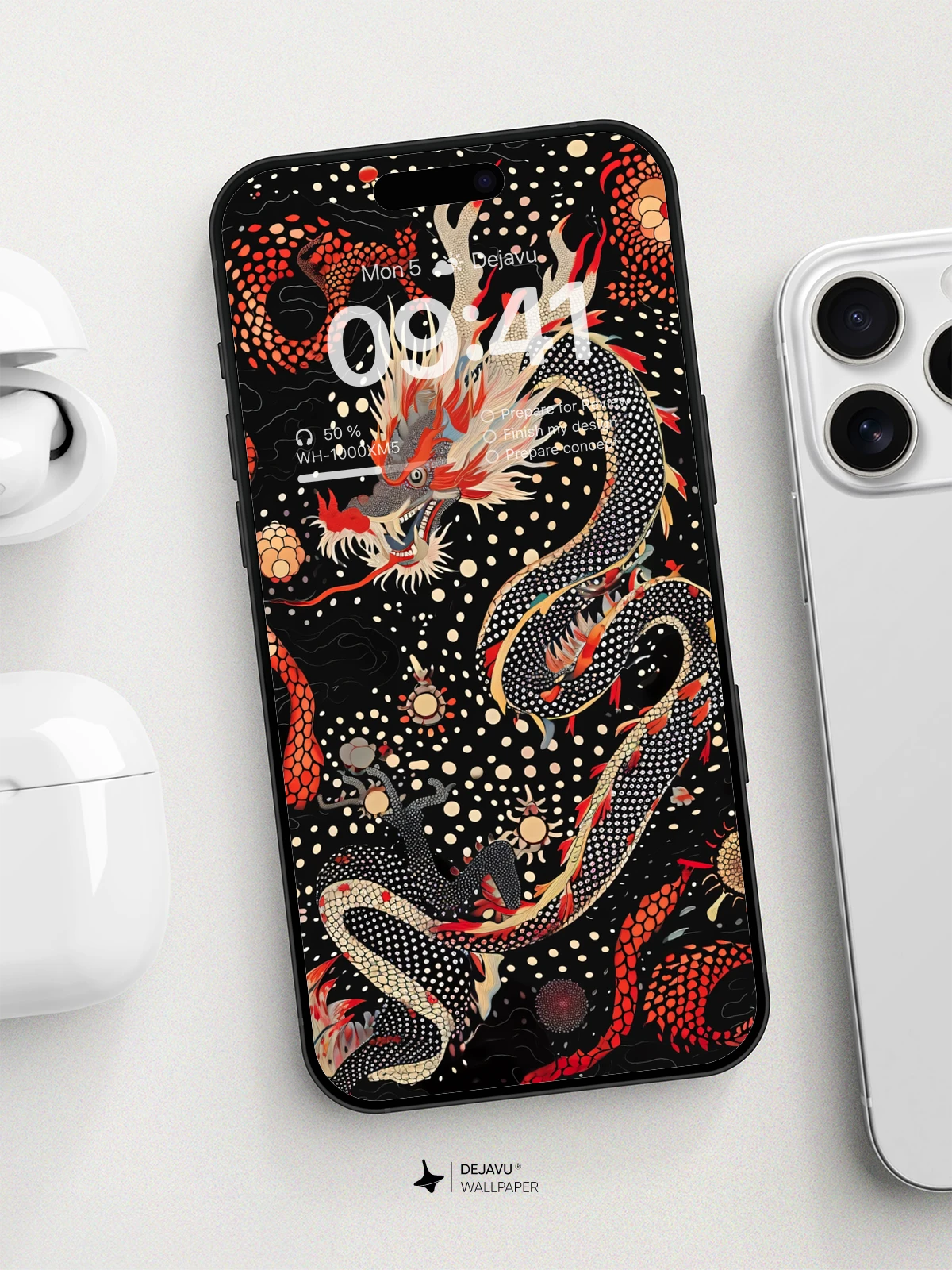 8K Abstract Dragon Illustration: Aesthetic and Tech Wallpaper