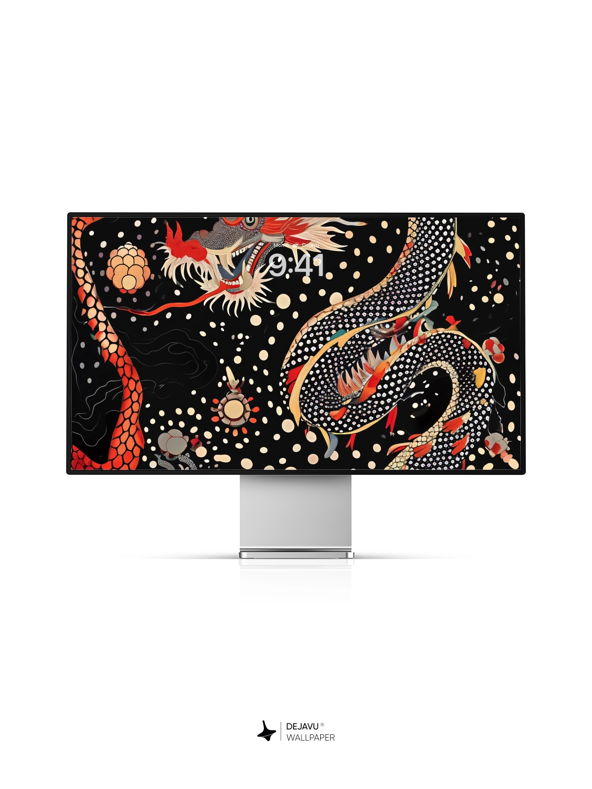 8K Abstract Dragon Illustration: Aesthetic and Tech Wallpaper