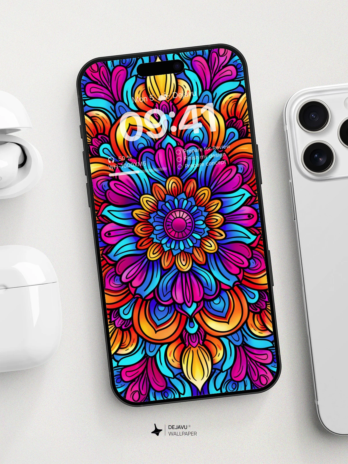 Vibrant Mandala 8K Wallpaper: Abstract Art for iPhone & Android