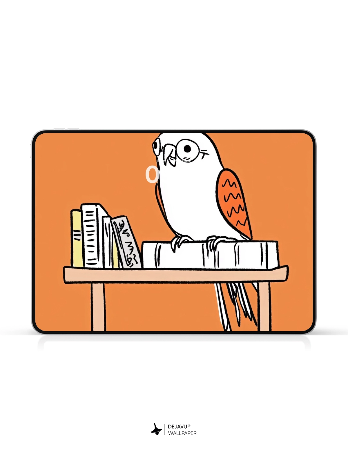 Whimsical Owl Library Wallpaper 8K for iPhone