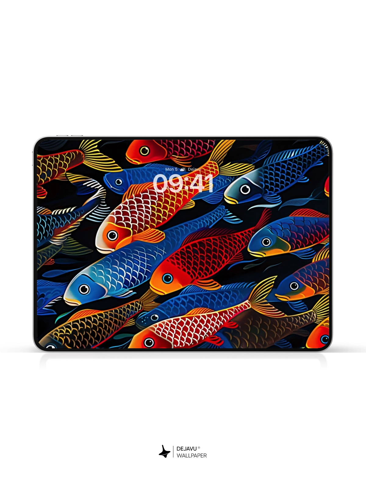 8K Abstract Fish Illustration: Vibrant and Colorful Wallpaper