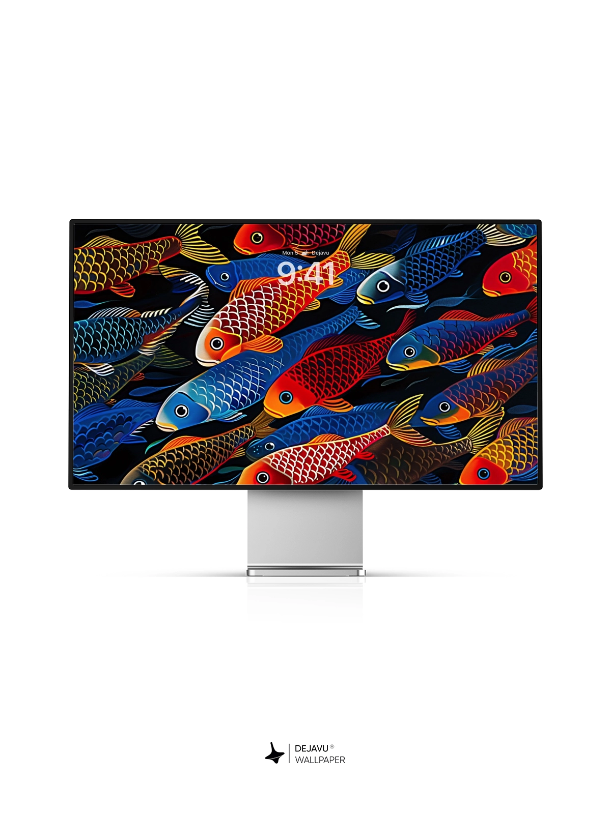 8K Abstract Fish Illustration: Vibrant and Colorful Wallpaper