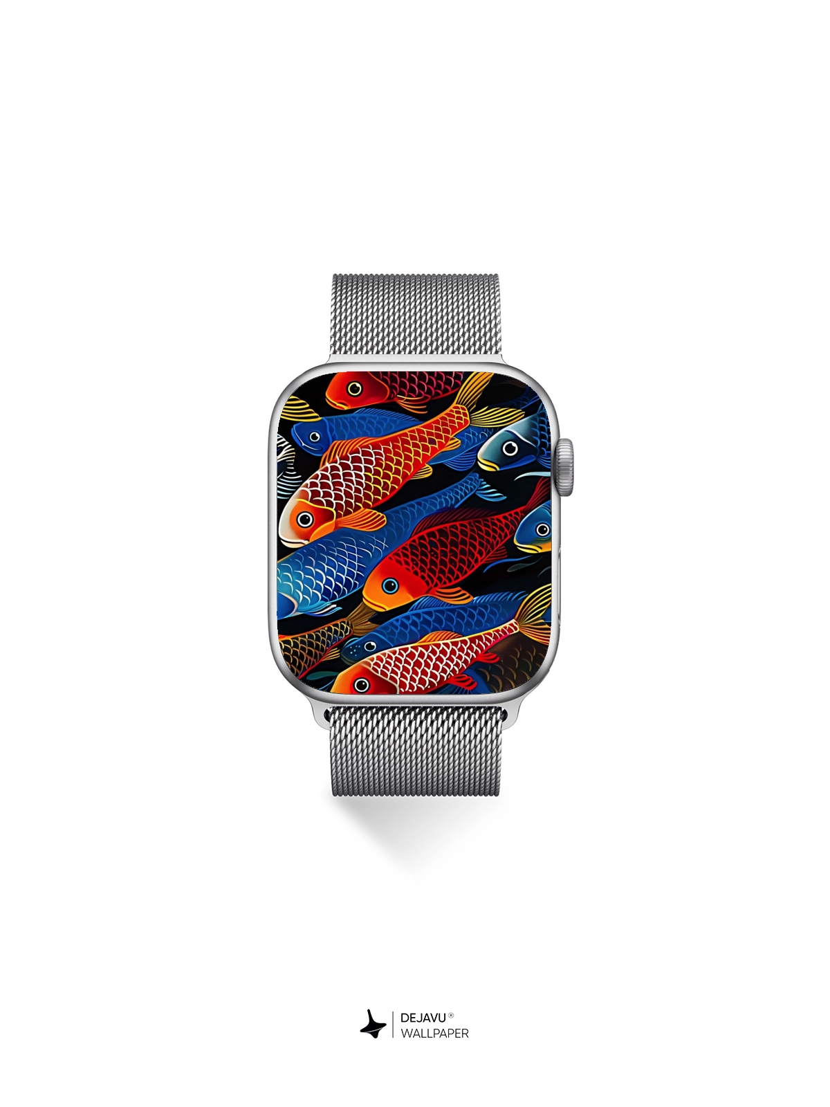 8K Abstract Fish Illustration: Vibrant and Colorful Wallpaper