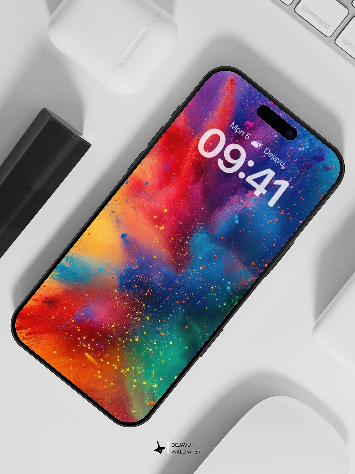 8K Abstract Color Burst Wallpaper