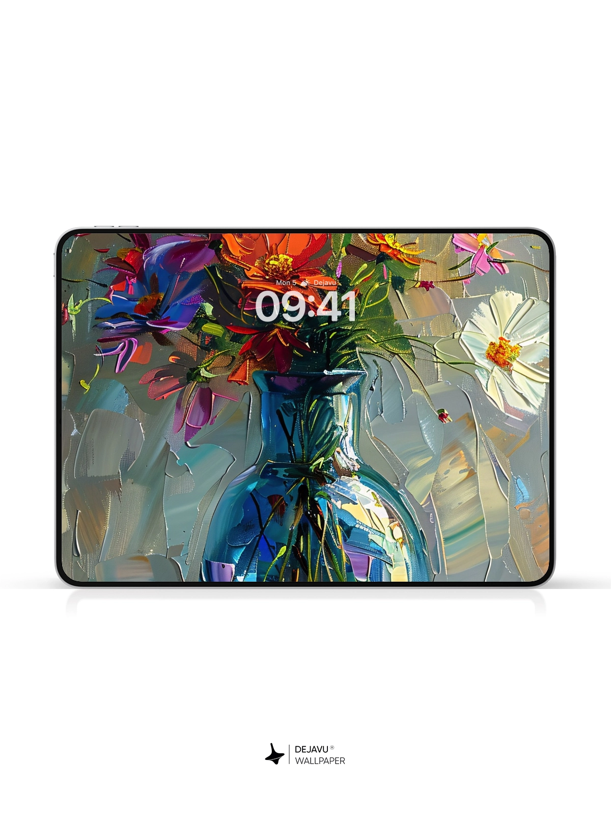 8K Abstract Floral Painting Wallpaper