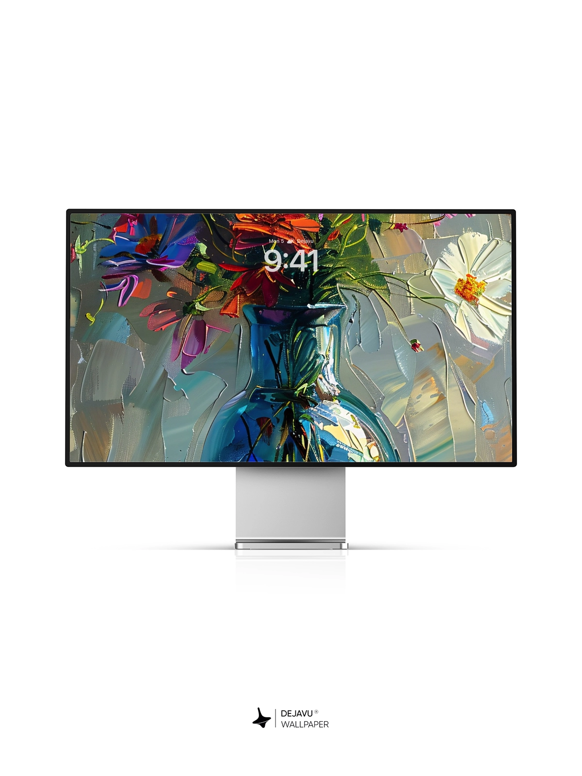 8K Abstract Floral Painting Wallpaper