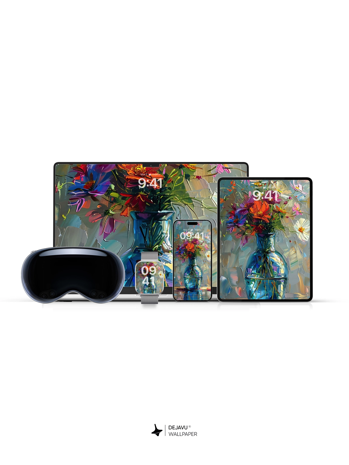 8K Abstract Floral Painting Wallpaper
