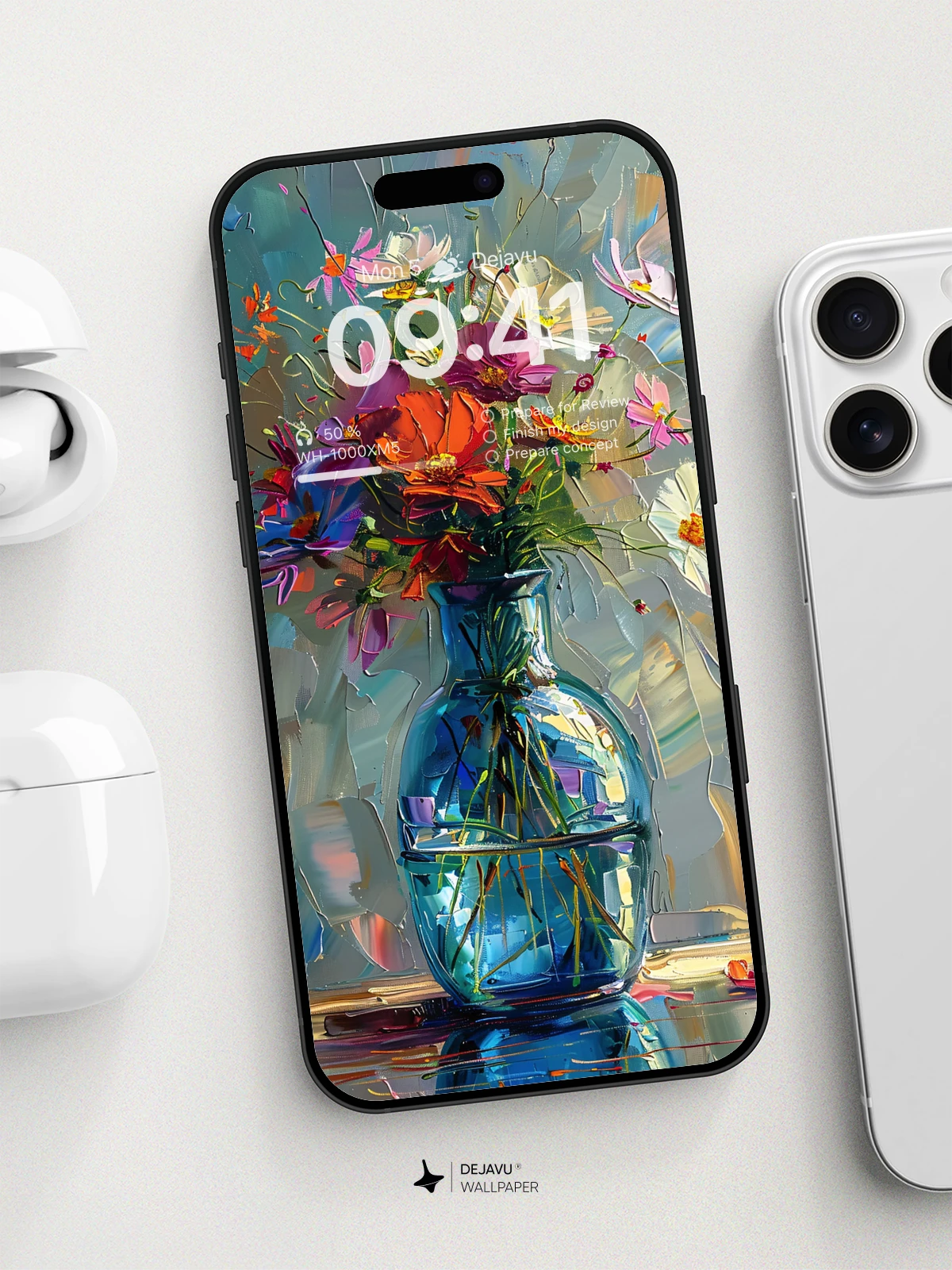 8K Abstract Floral Painting Wallpaper