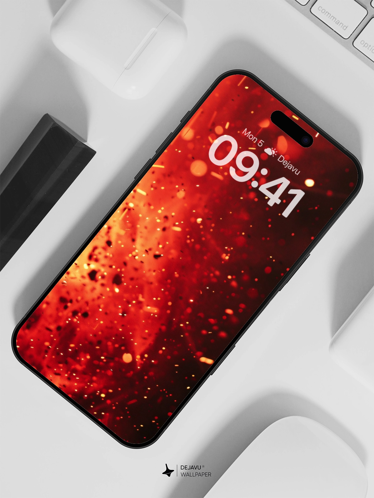 8K Abstract Fire Sparks Minimal Aesthetic Wallpaper