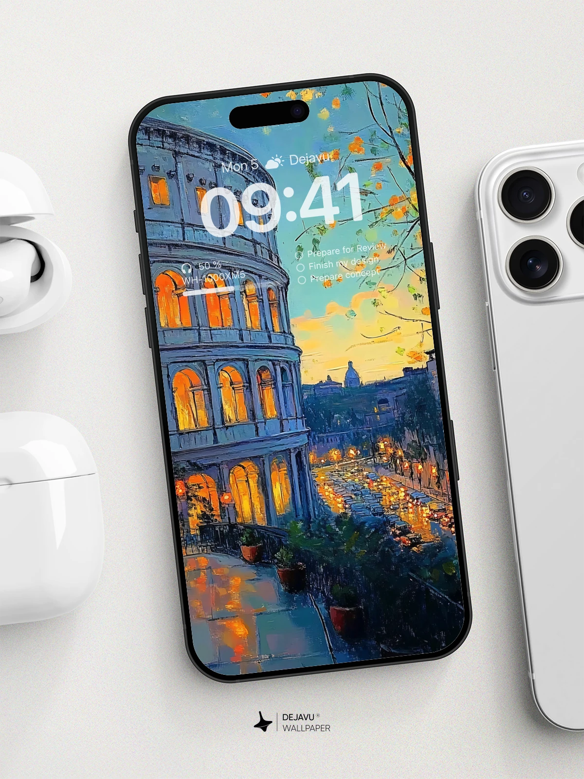 8K Aesthetic Painting of Rome at Dusk