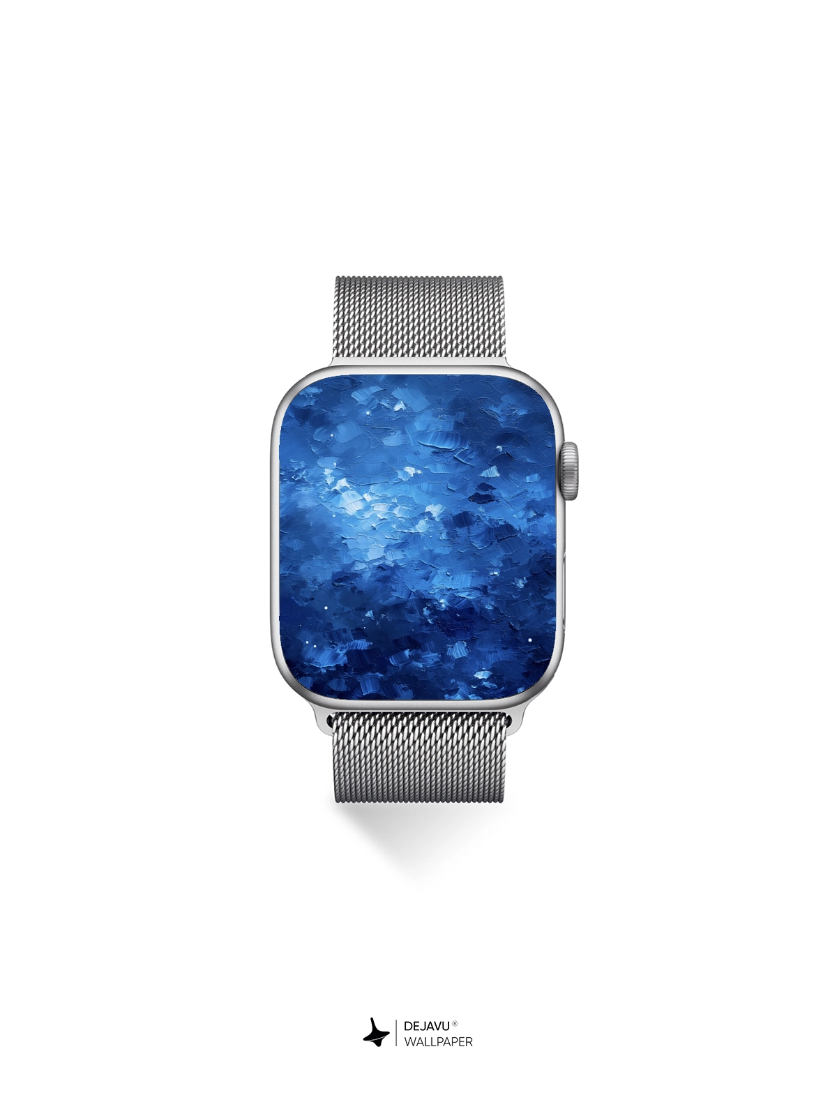 8K Abstract Blue Painting Wallpaper
