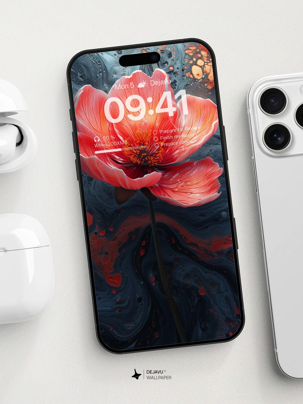 8K Abstract Floral Minimalist Wallpaper