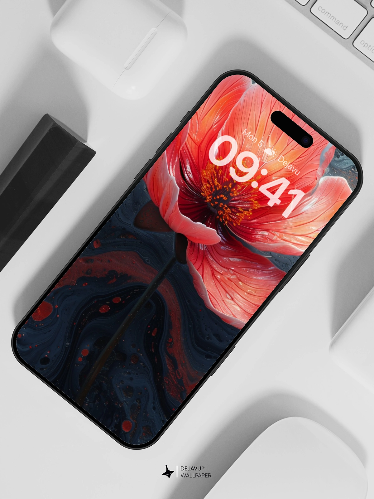 8K Abstract Floral Minimalist Wallpaper