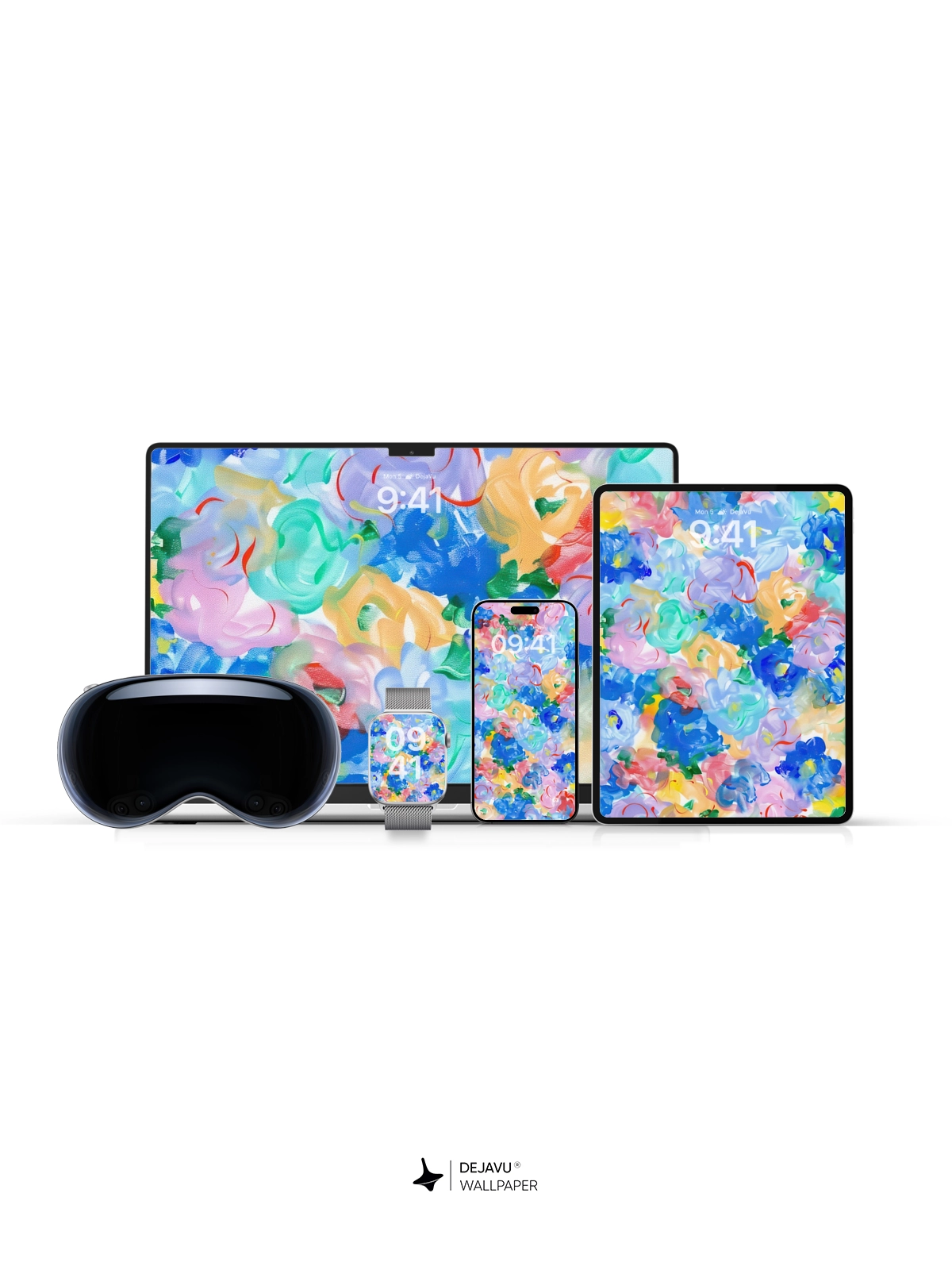 8K Abstract Floral Painting Wallpaper