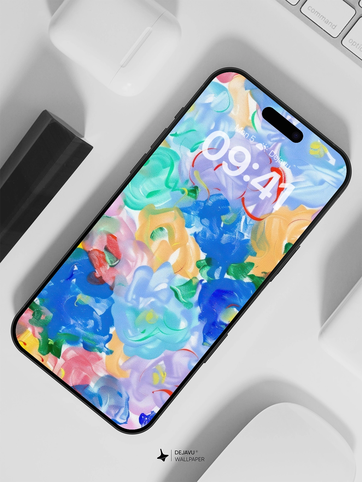 8K Abstract Floral Painting Wallpaper