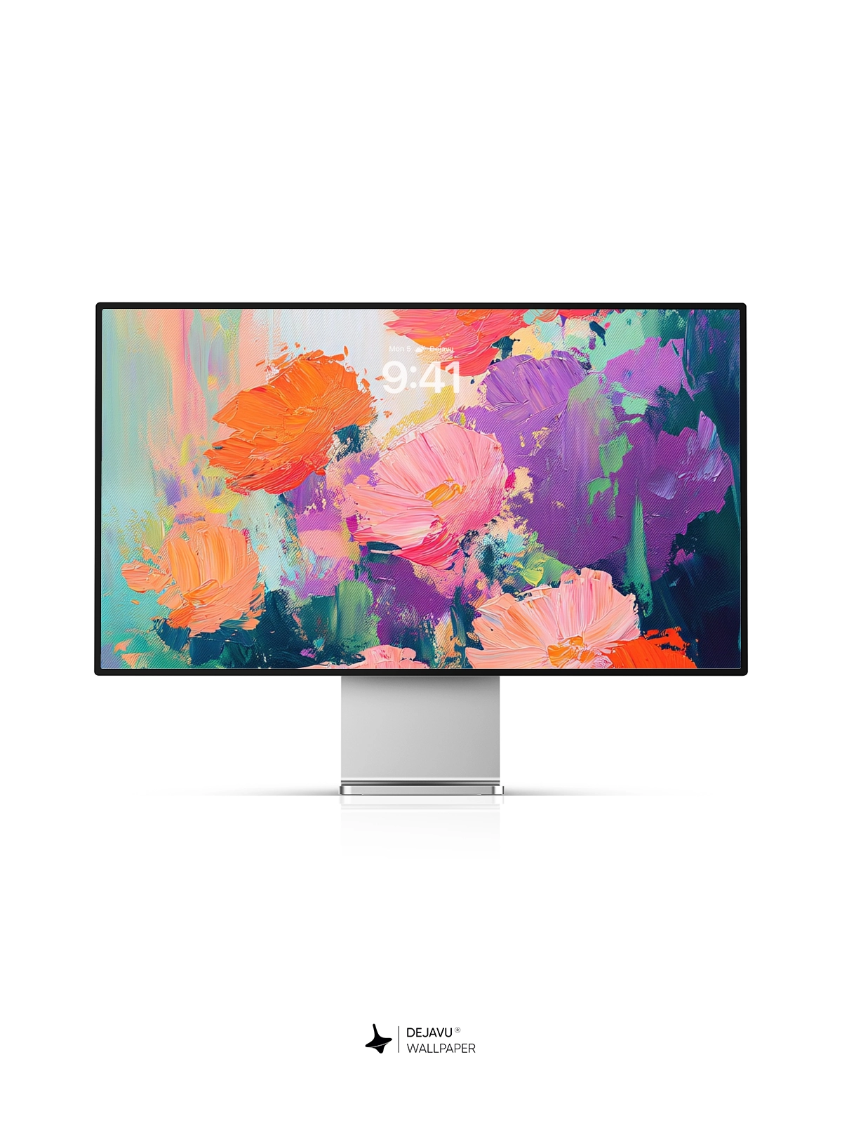 8K Abstract Floral Painting Wallpaper