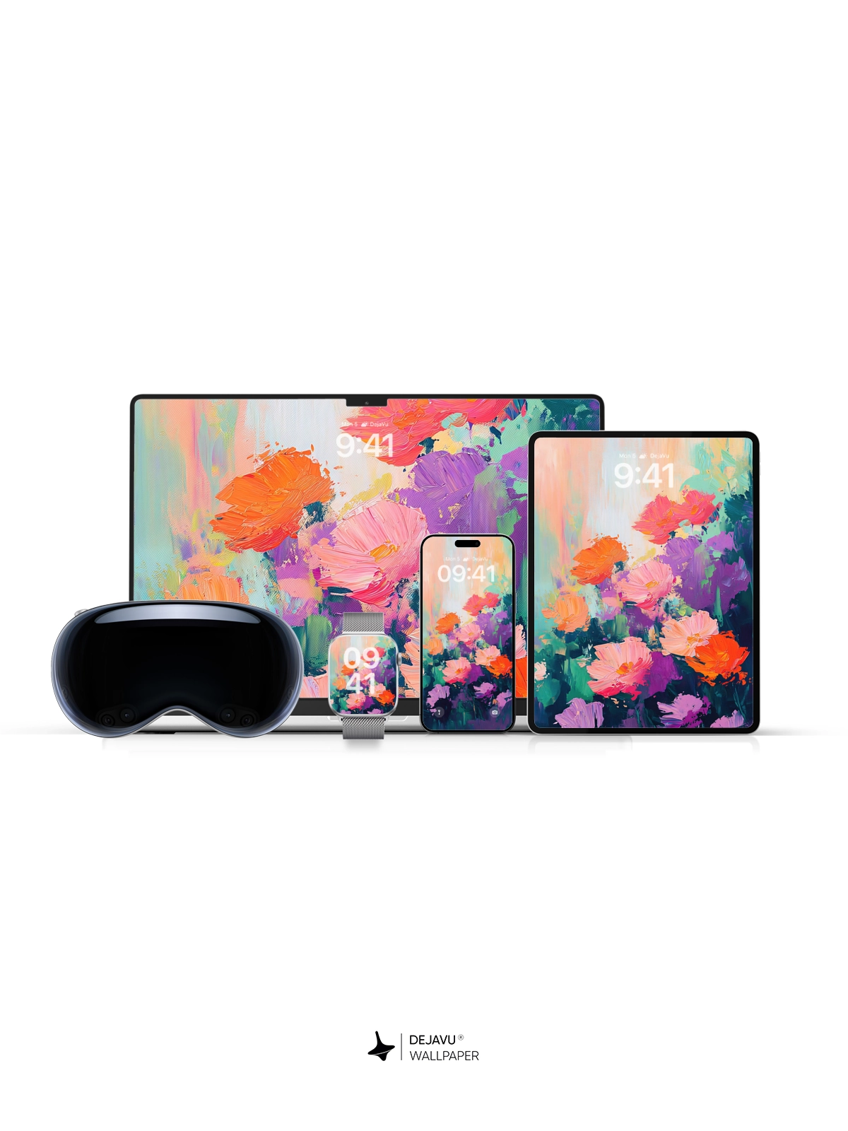 8K Abstract Floral Painting Wallpaper