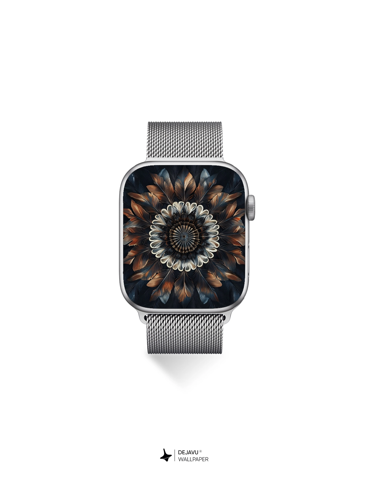 8K Abstract Feather Mandala Wallpaper