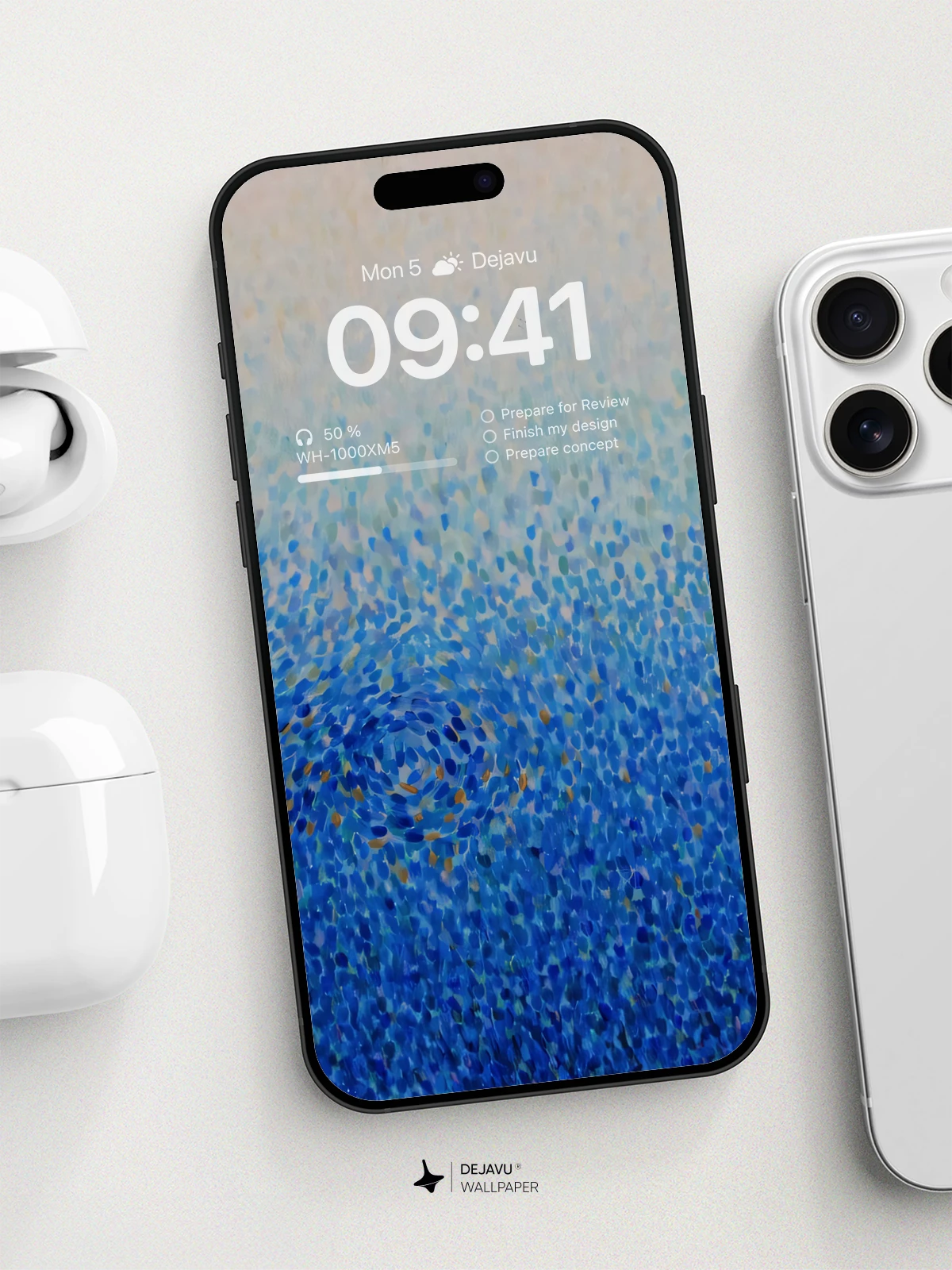 8K Abstract Blue Gradient Minimal Wallpaper