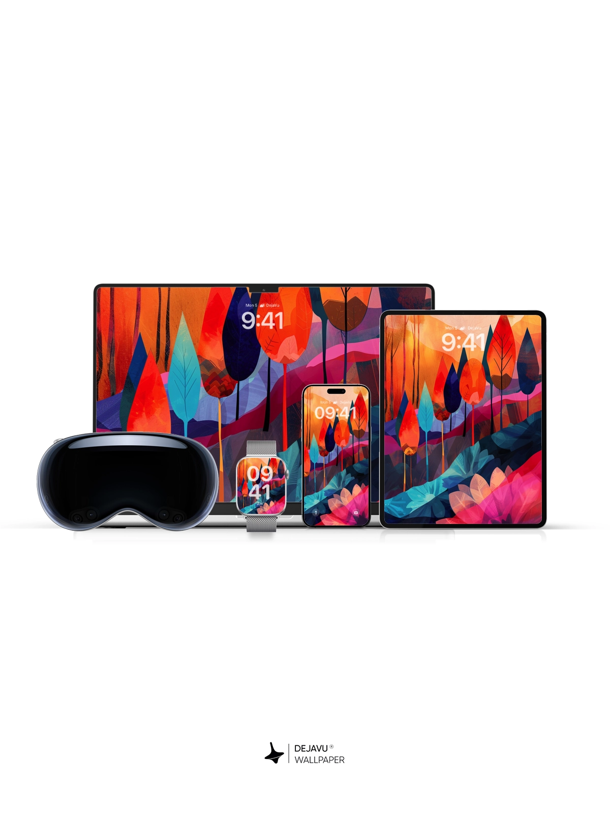8K Abstract Autumn Forest Illustration