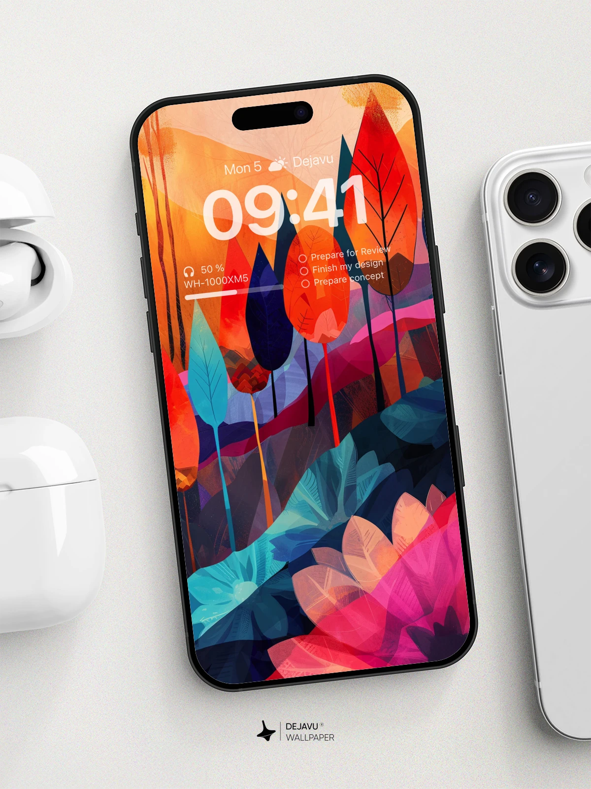 8K Abstract Autumn Forest Illustration