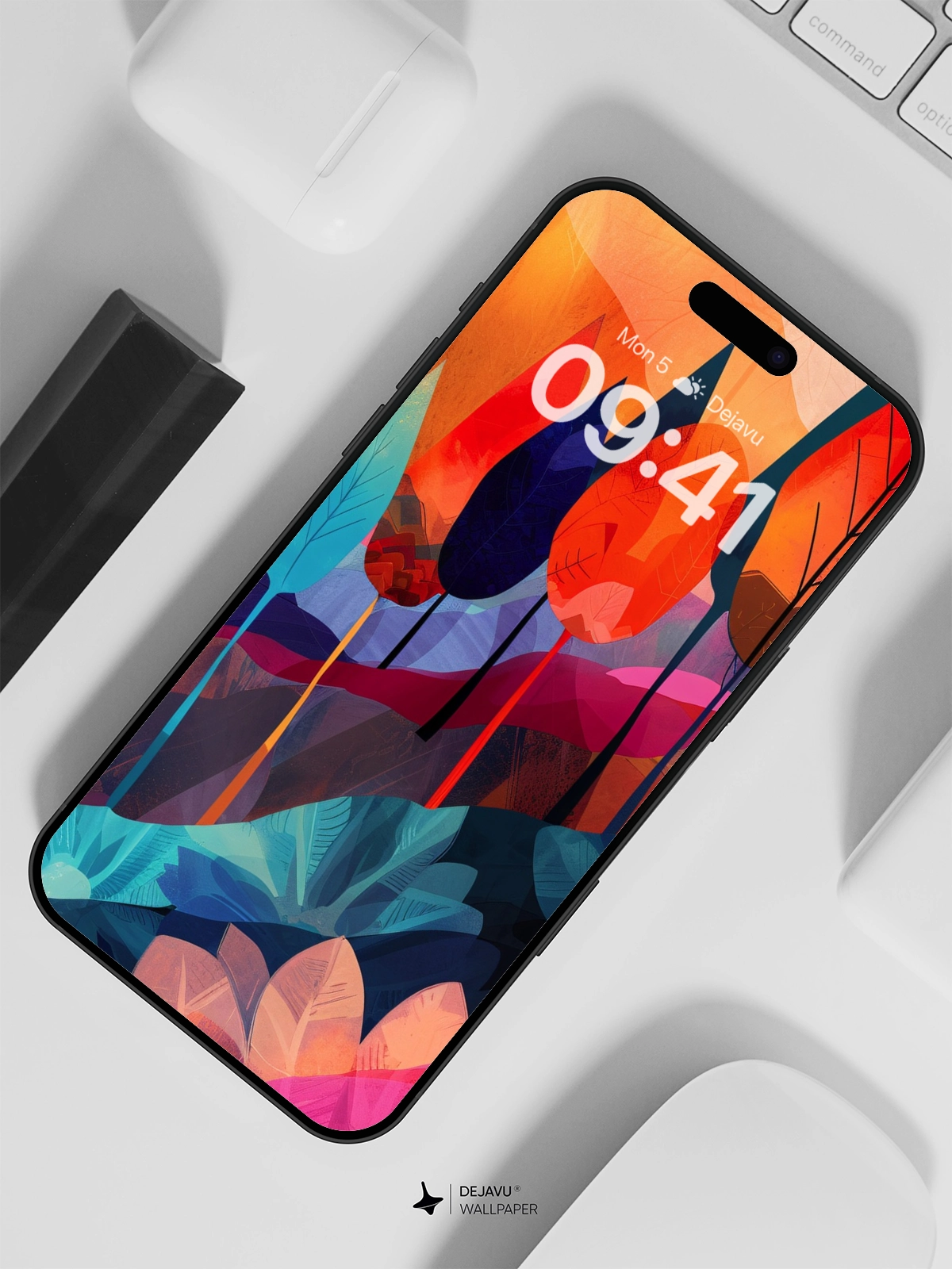 8K Abstract Autumn Forest Illustration