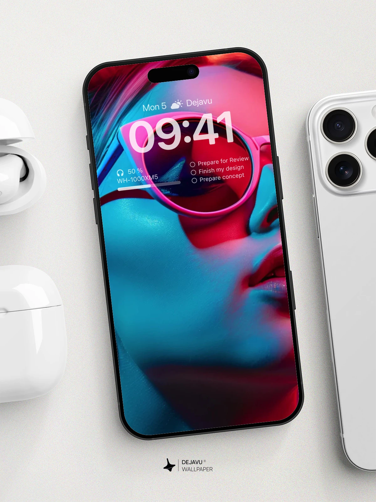 8K Aesthetic Neon Portrait Wallpaper