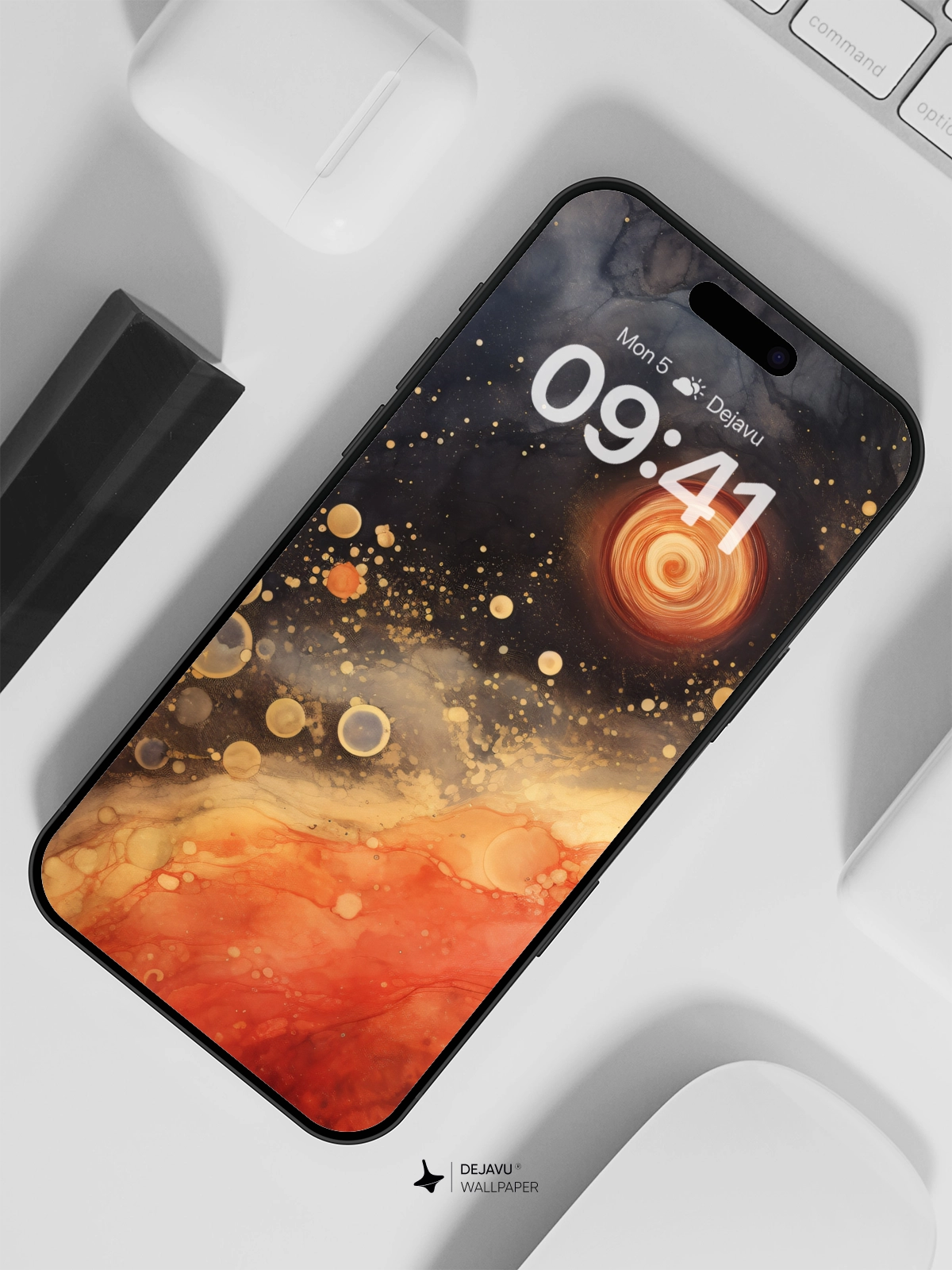8K Abstract Cosmic Painting: Minimal Aesthetic for iPhone & Android