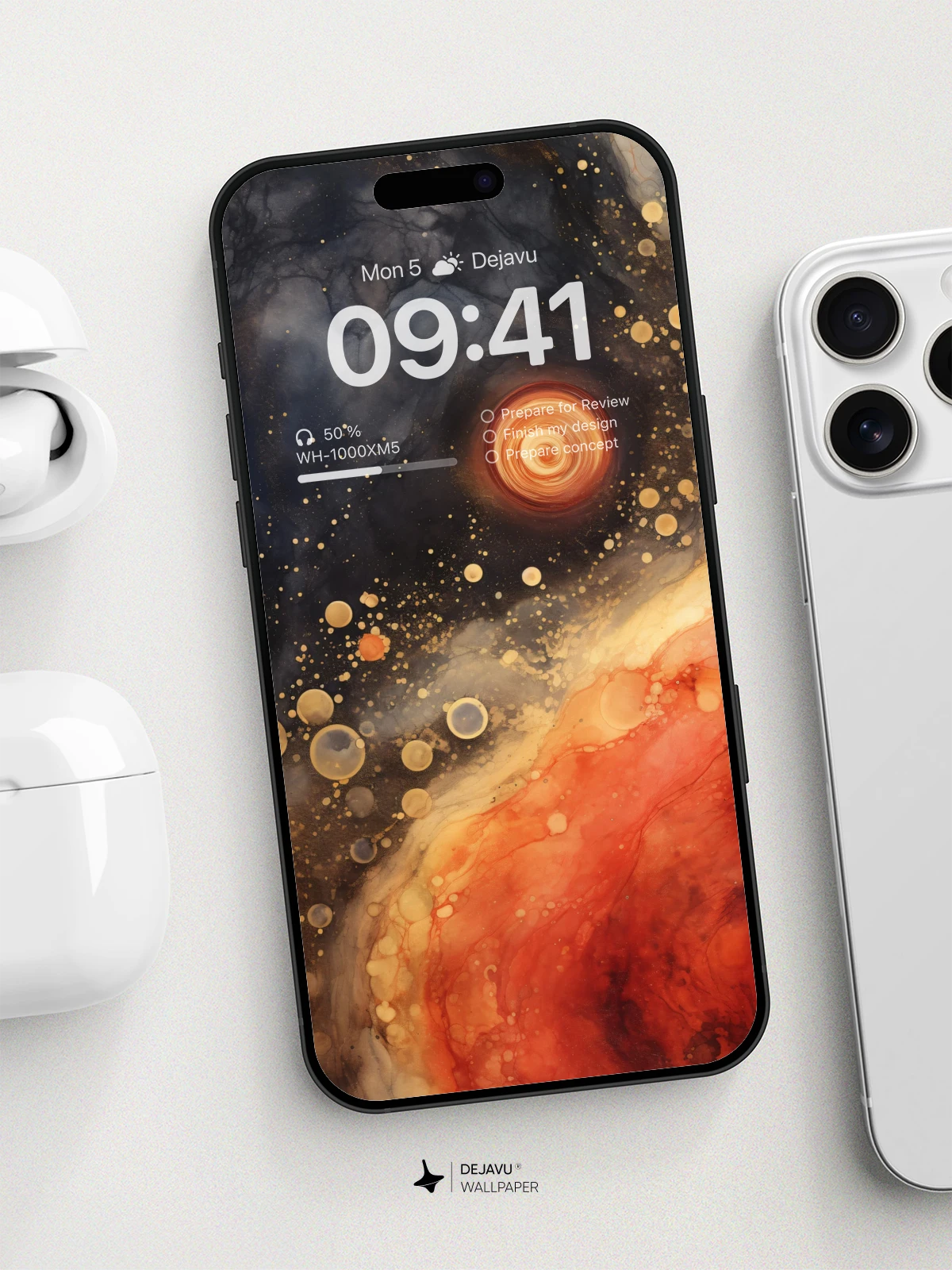 8K Abstract Cosmic Painting: Minimal Aesthetic for iPhone & Android