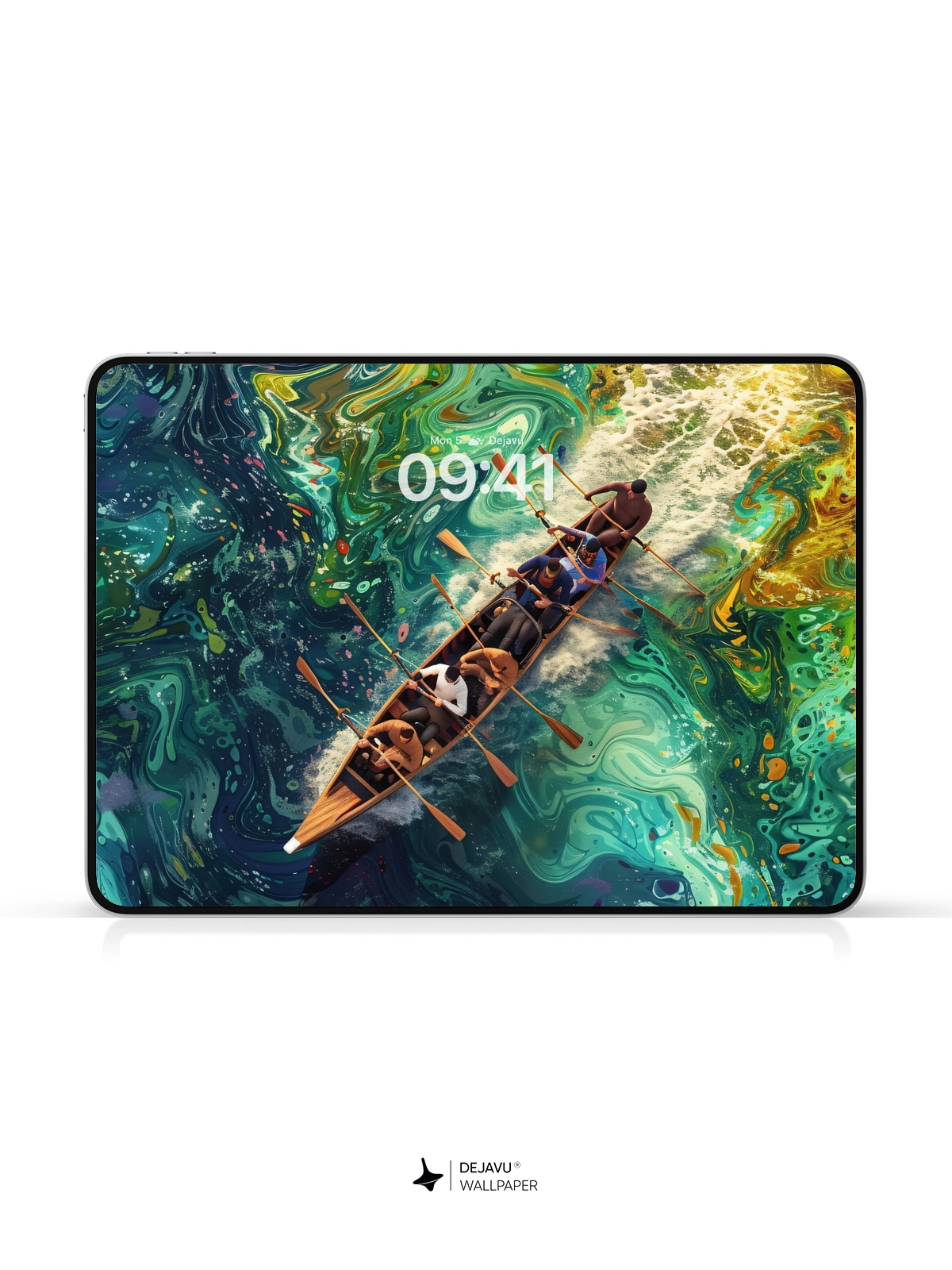 8K Abstract Canoe Adventure: Minimal Aesthetic Wallpaper