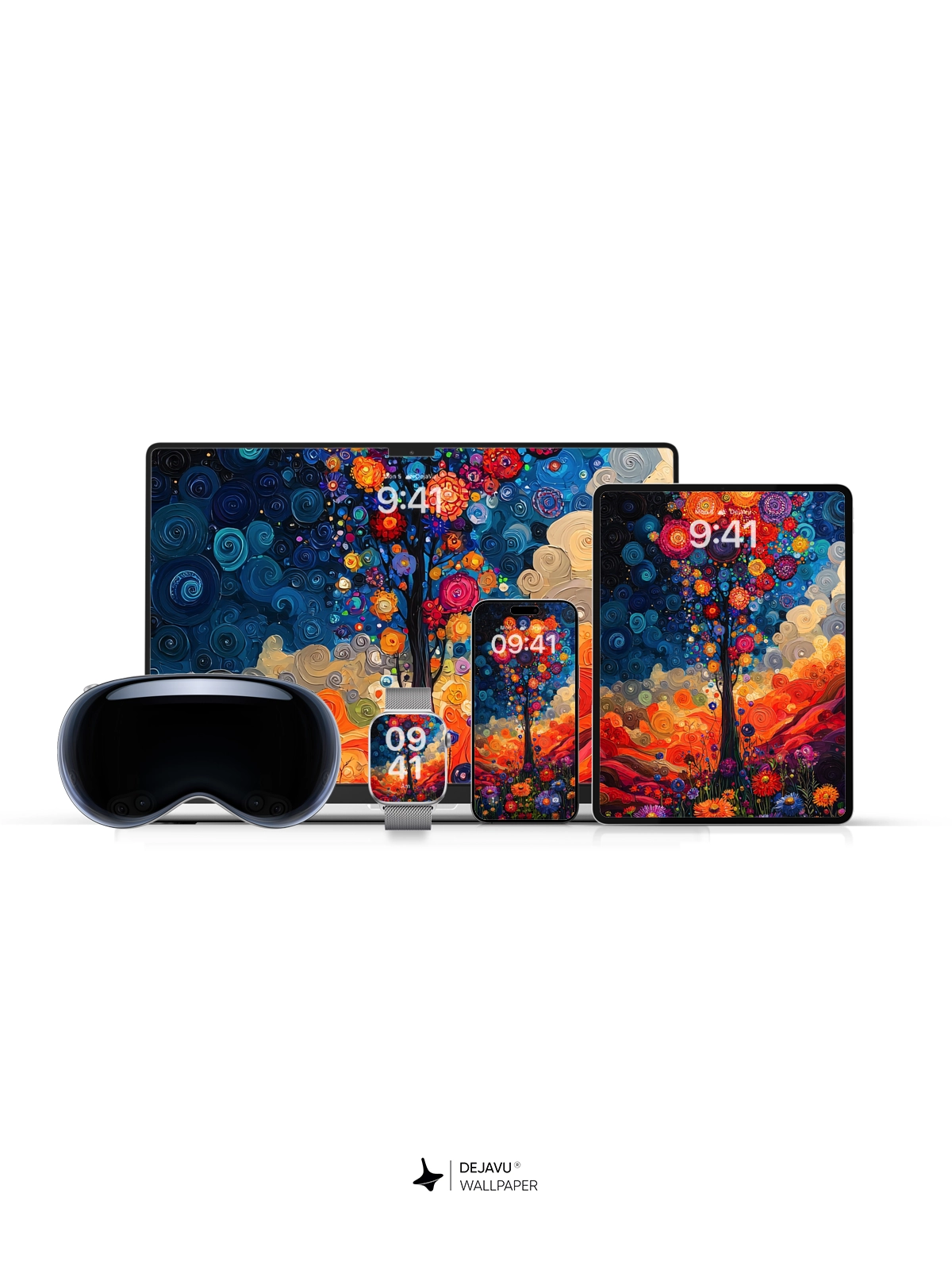 8K Abstract Floral Painting Wallpaper