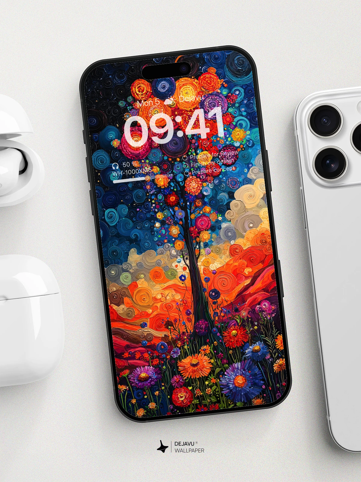 8K Abstract Floral Painting Wallpaper