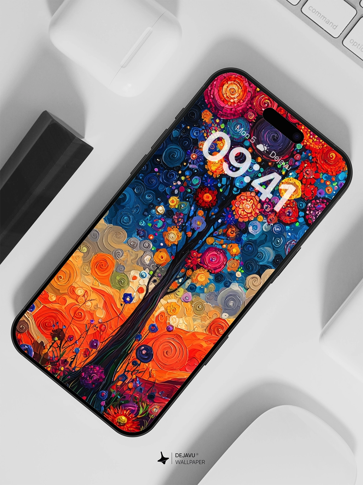 8K Abstract Floral Painting Wallpaper
