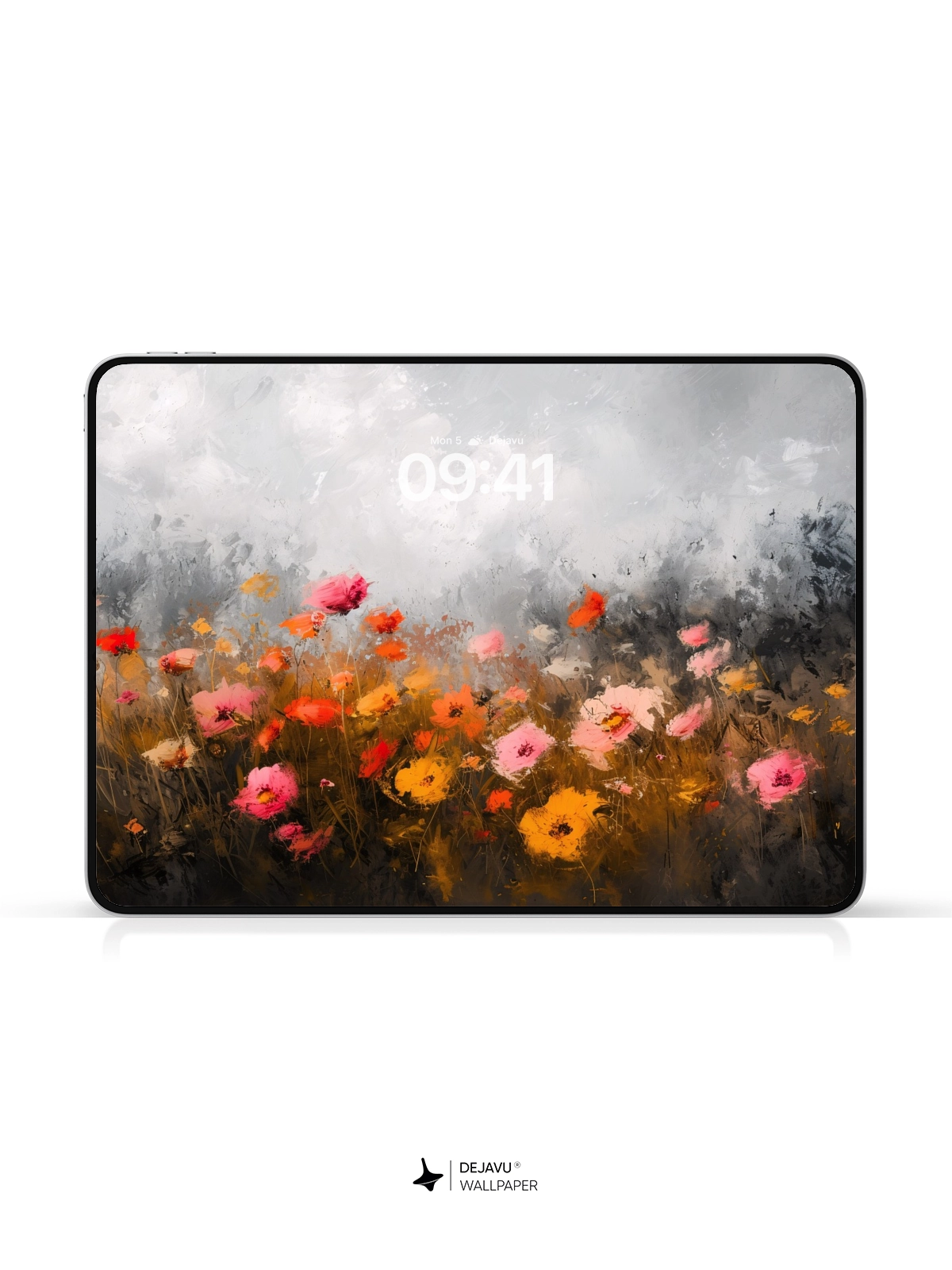 8K Abstract Floral Painting Wallpaper