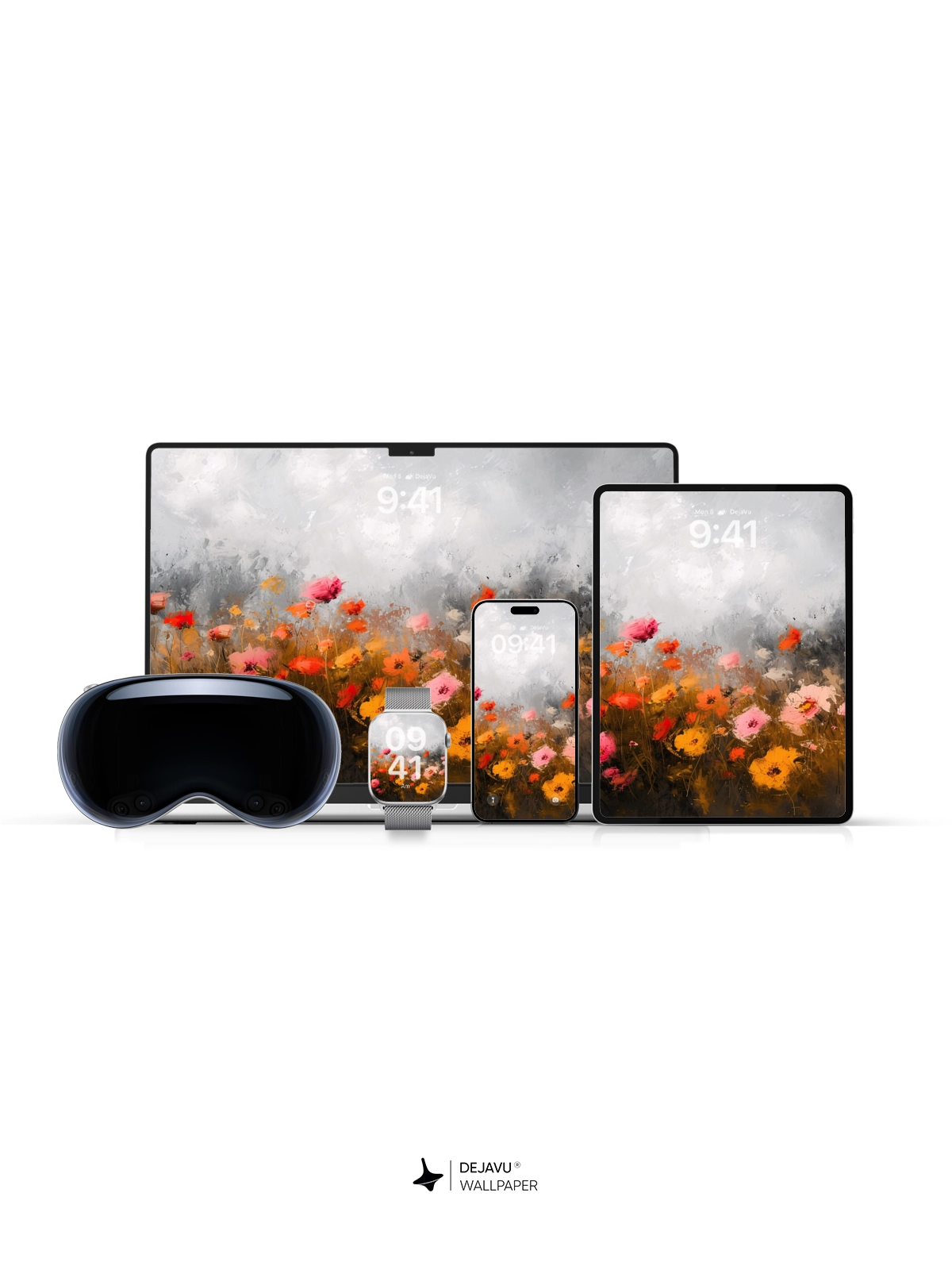 8K Abstract Floral Painting Wallpaper