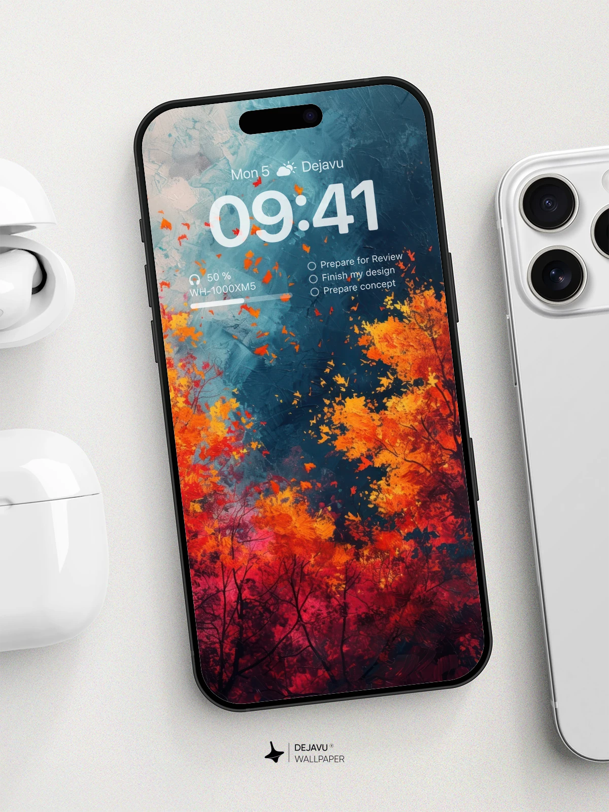 8K Abstract Autumn Painting Wallpaper