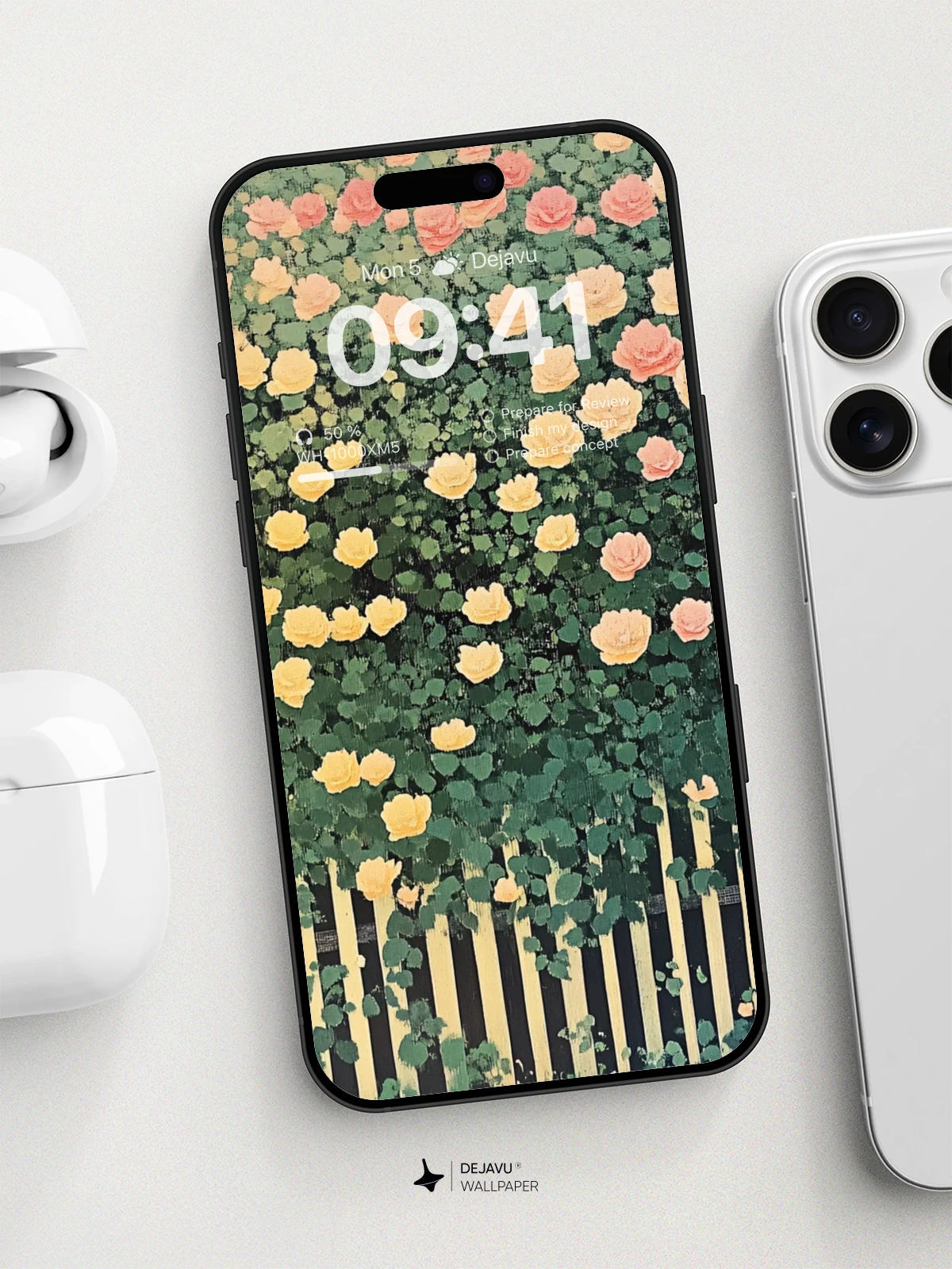 8K Minimal Aesthetic Abstract Painting of Garden Roses