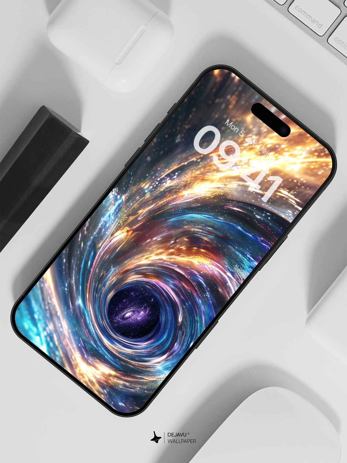 8K Abstract Cosmic Vortex Wallpaper