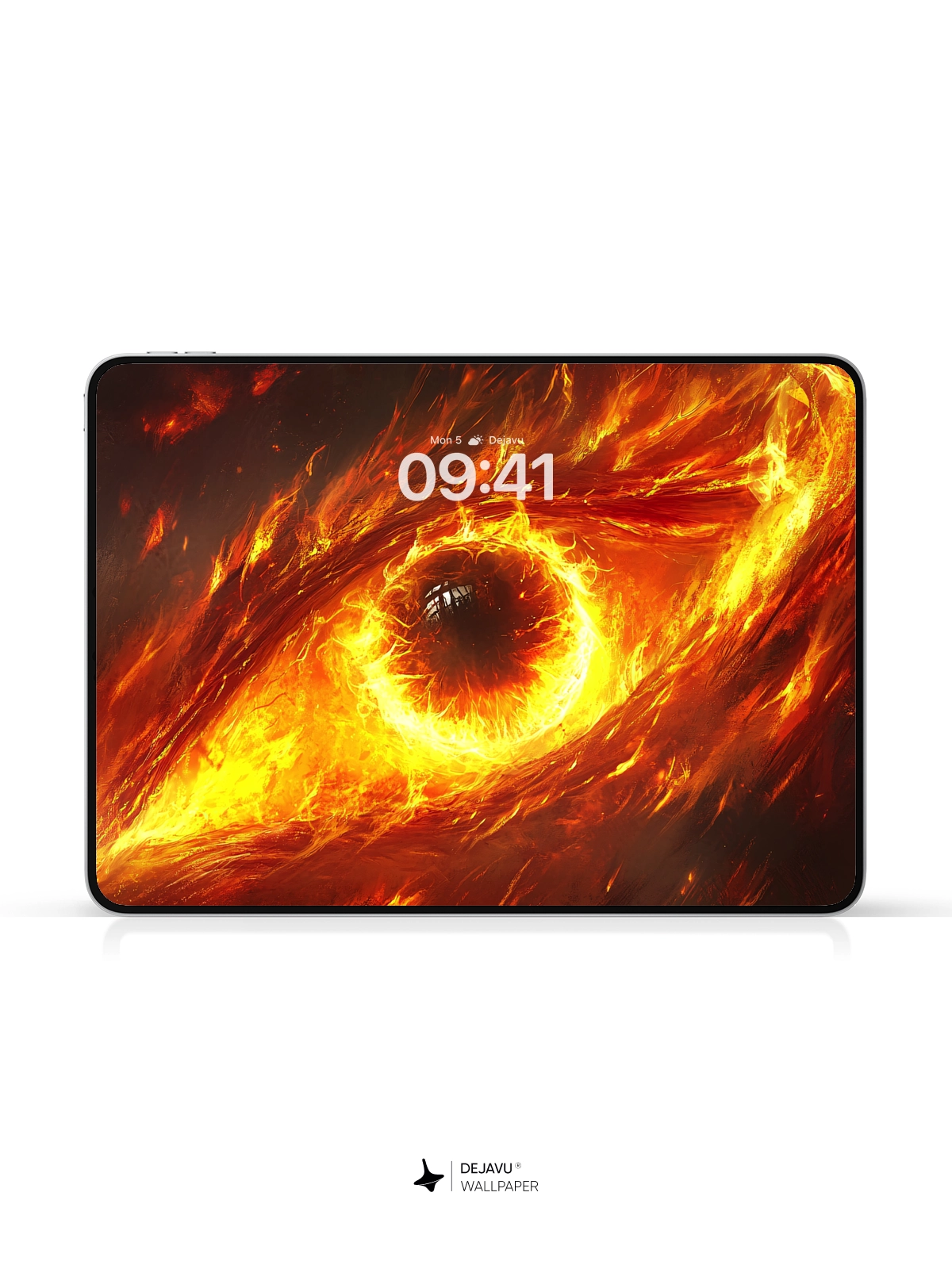 8K Abstract Fire Eye Wallpaper