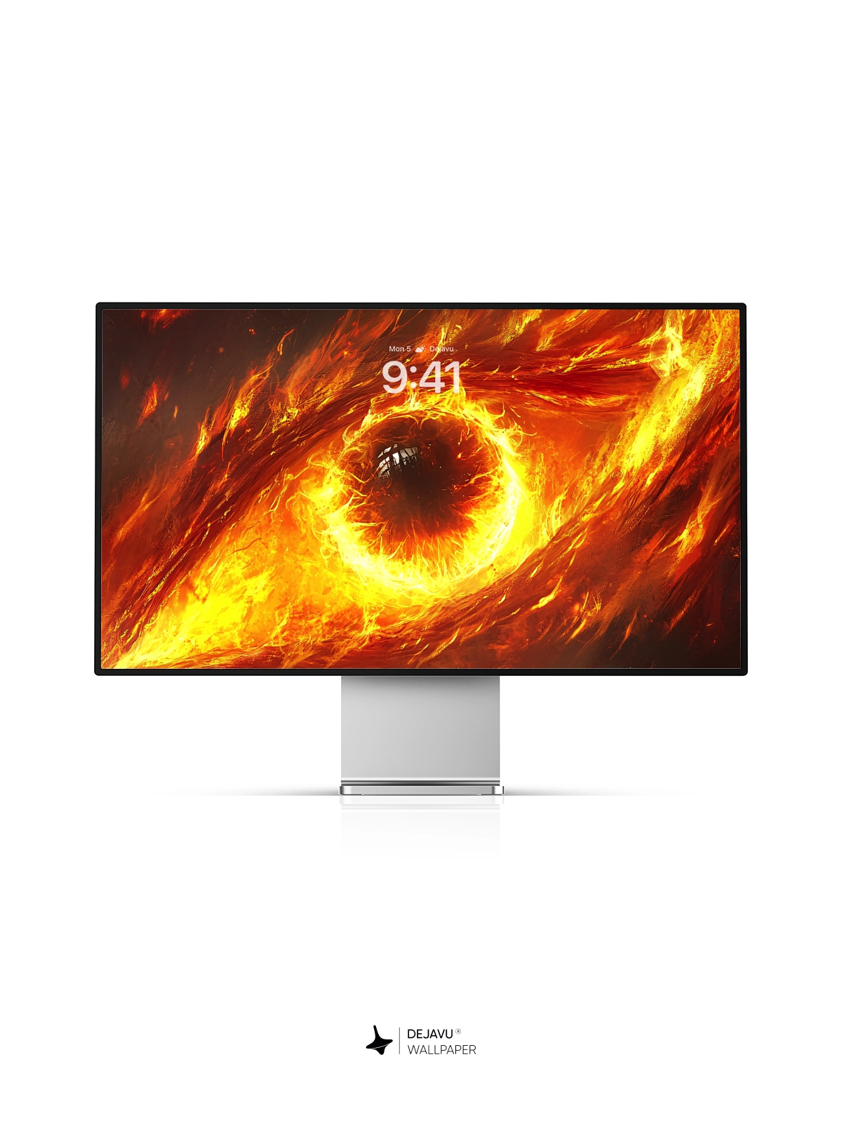 8K Abstract Fire Eye Wallpaper