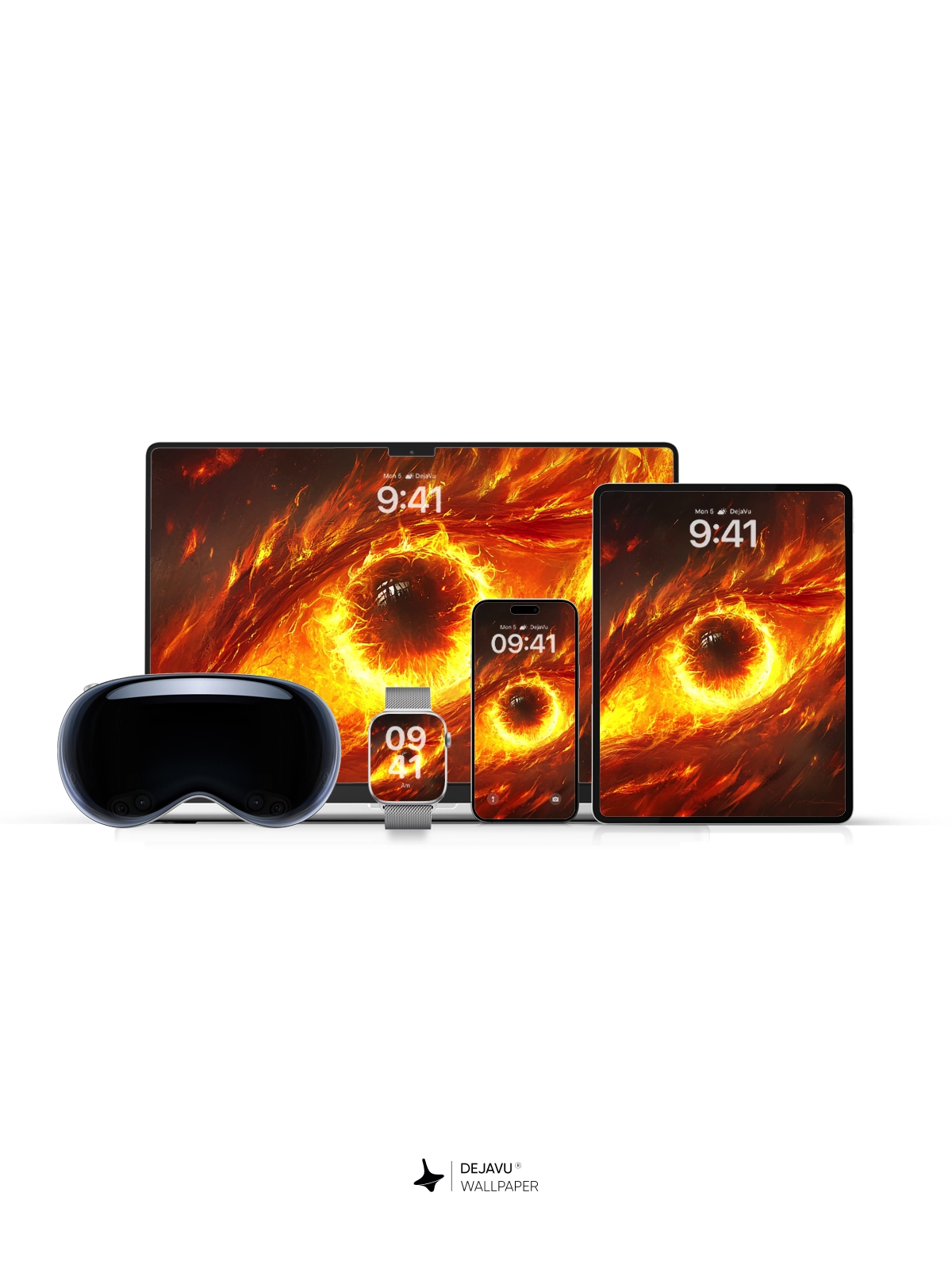 8K Abstract Fire Eye Wallpaper