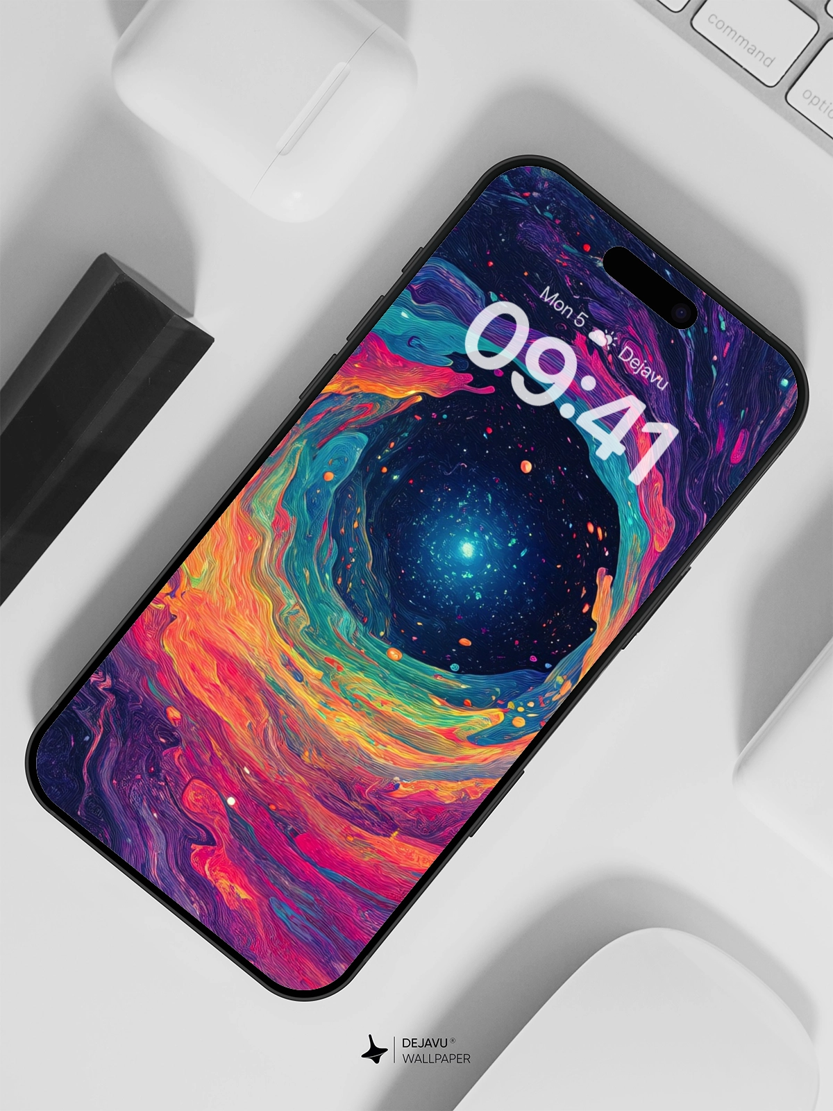 8K Abstract Cosmic Vortex Wallpaper