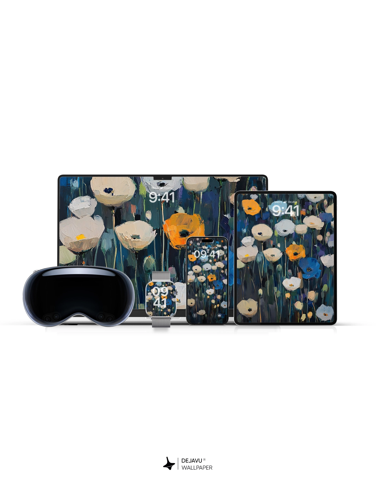 8K Abstract Floral Painting Wallpaper