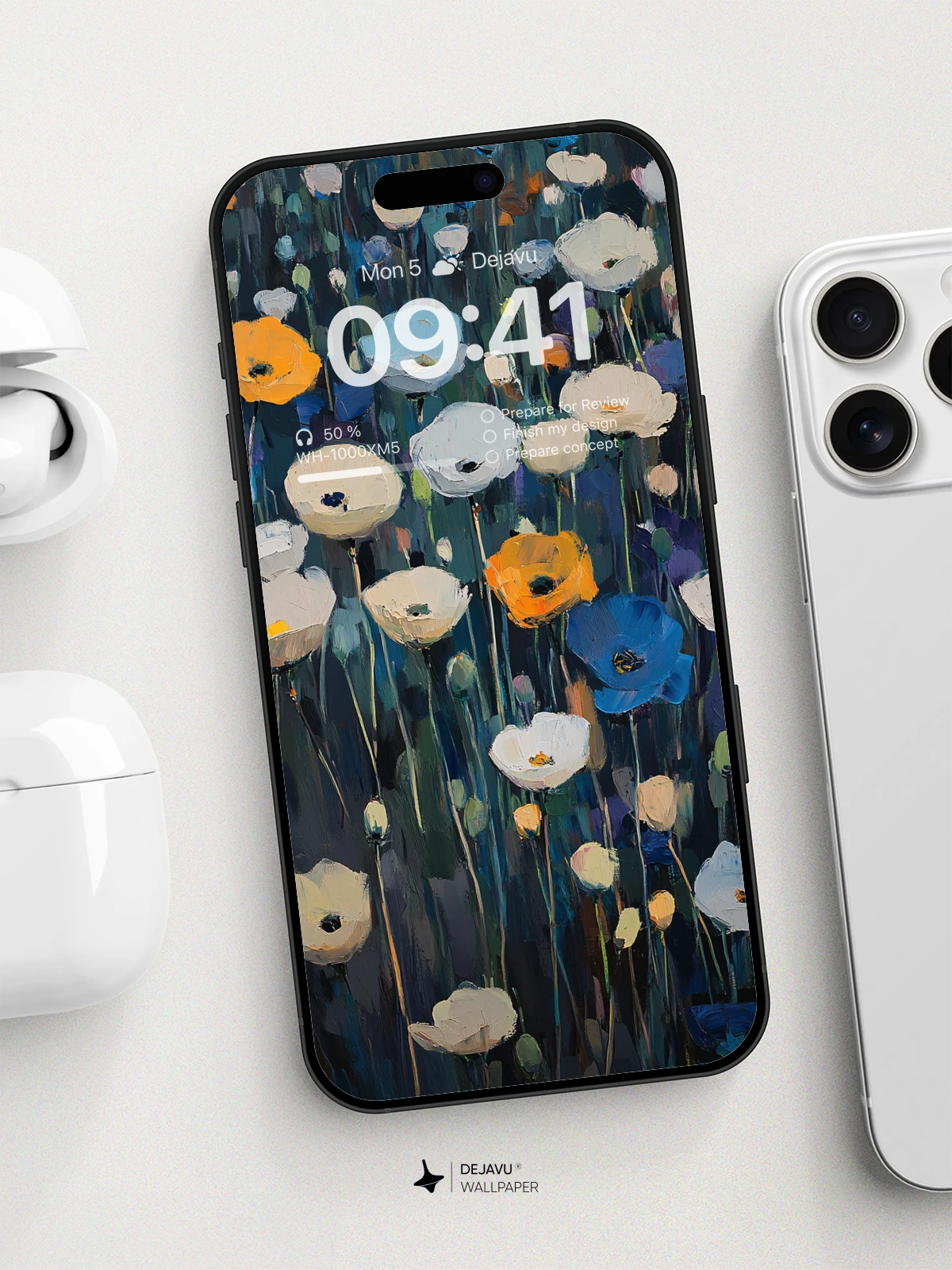 8K Abstract Floral Painting Wallpaper