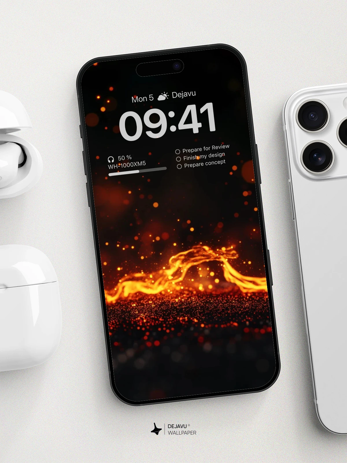8K Abstract Fire Sparks Minimal Wallpaper
